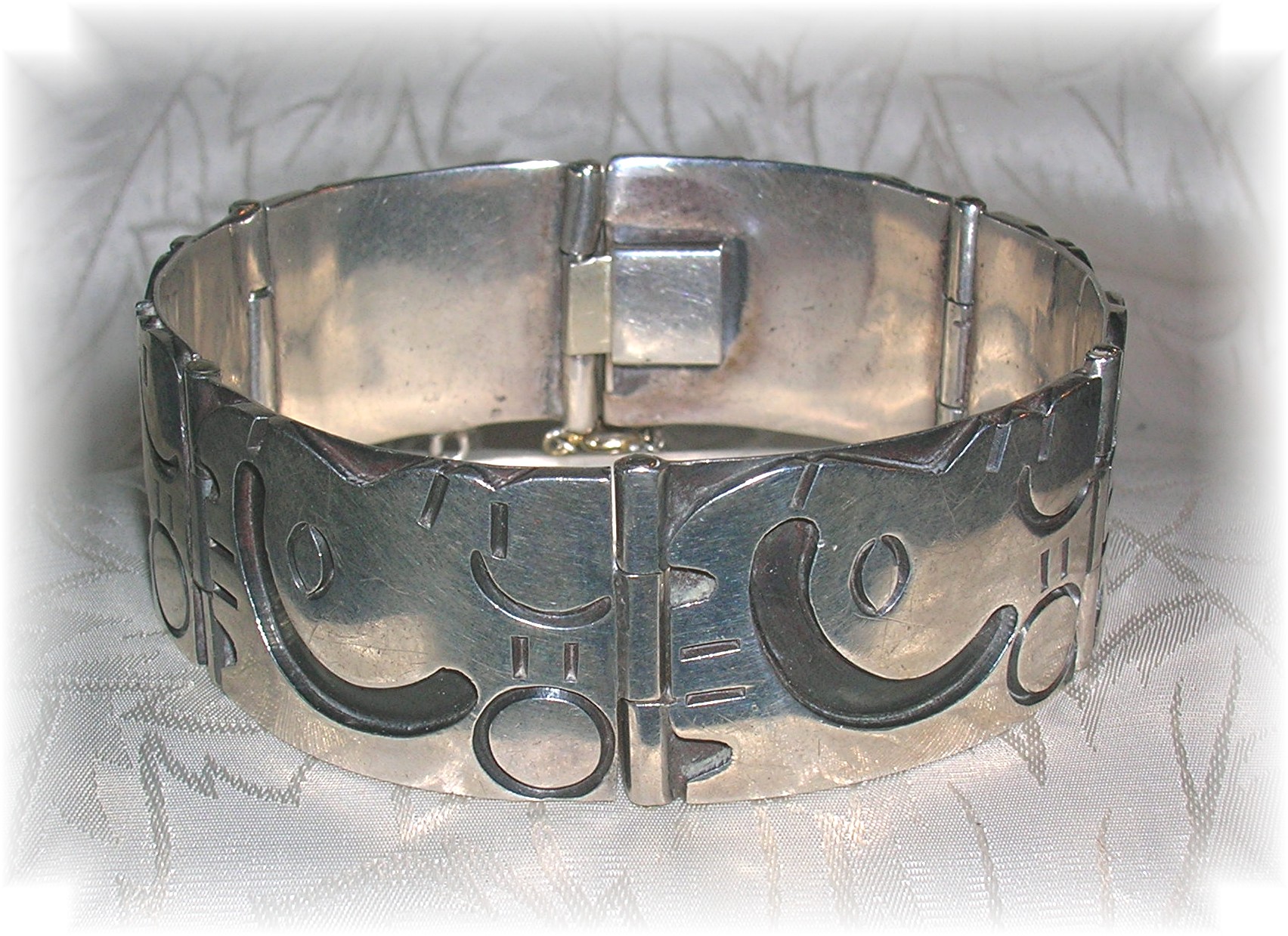 Sterling SilveTaxco Mexico Bracelet Signed AL