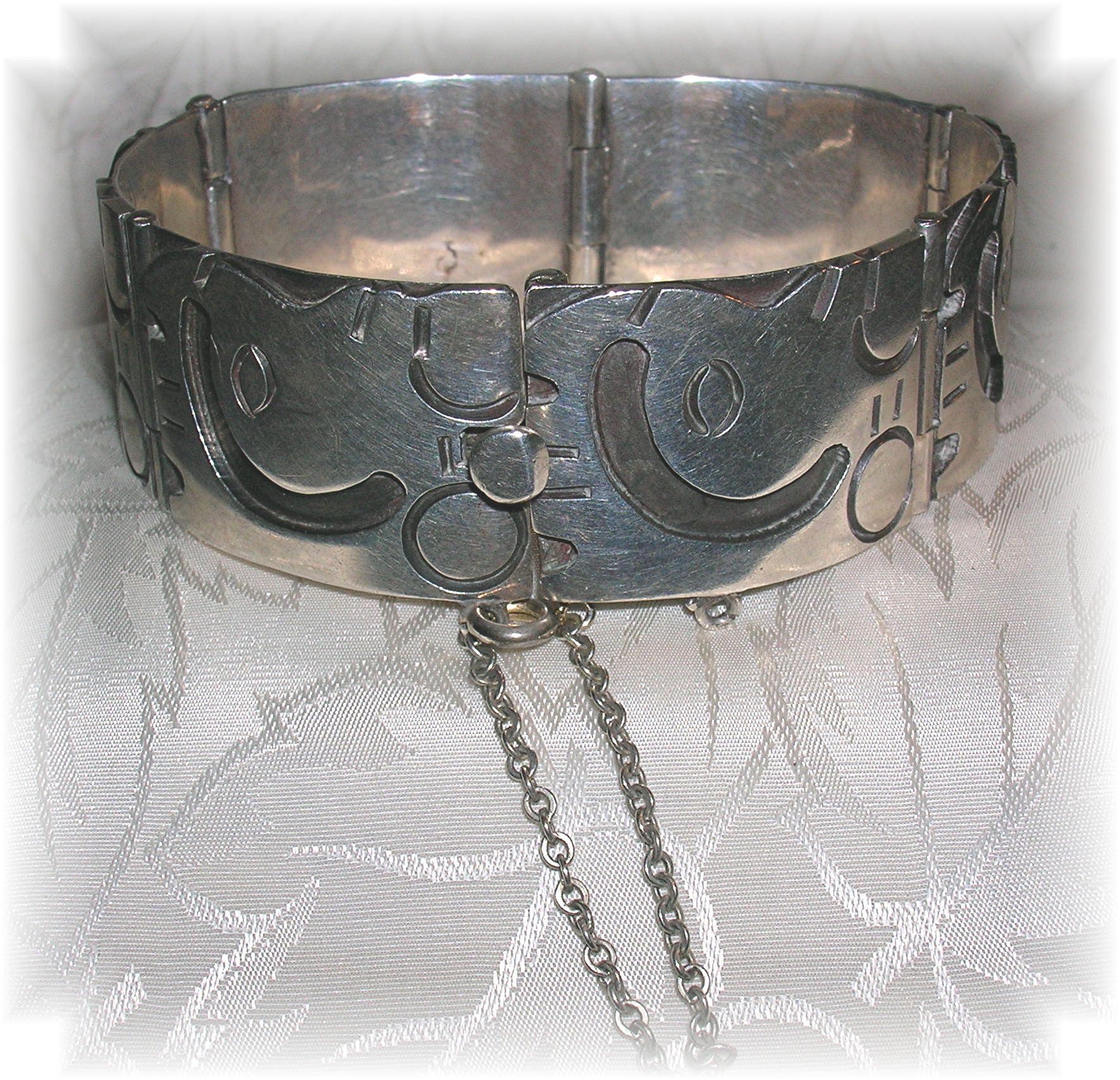 Sterling SilveTaxco Mexico Bracelet Signed AL