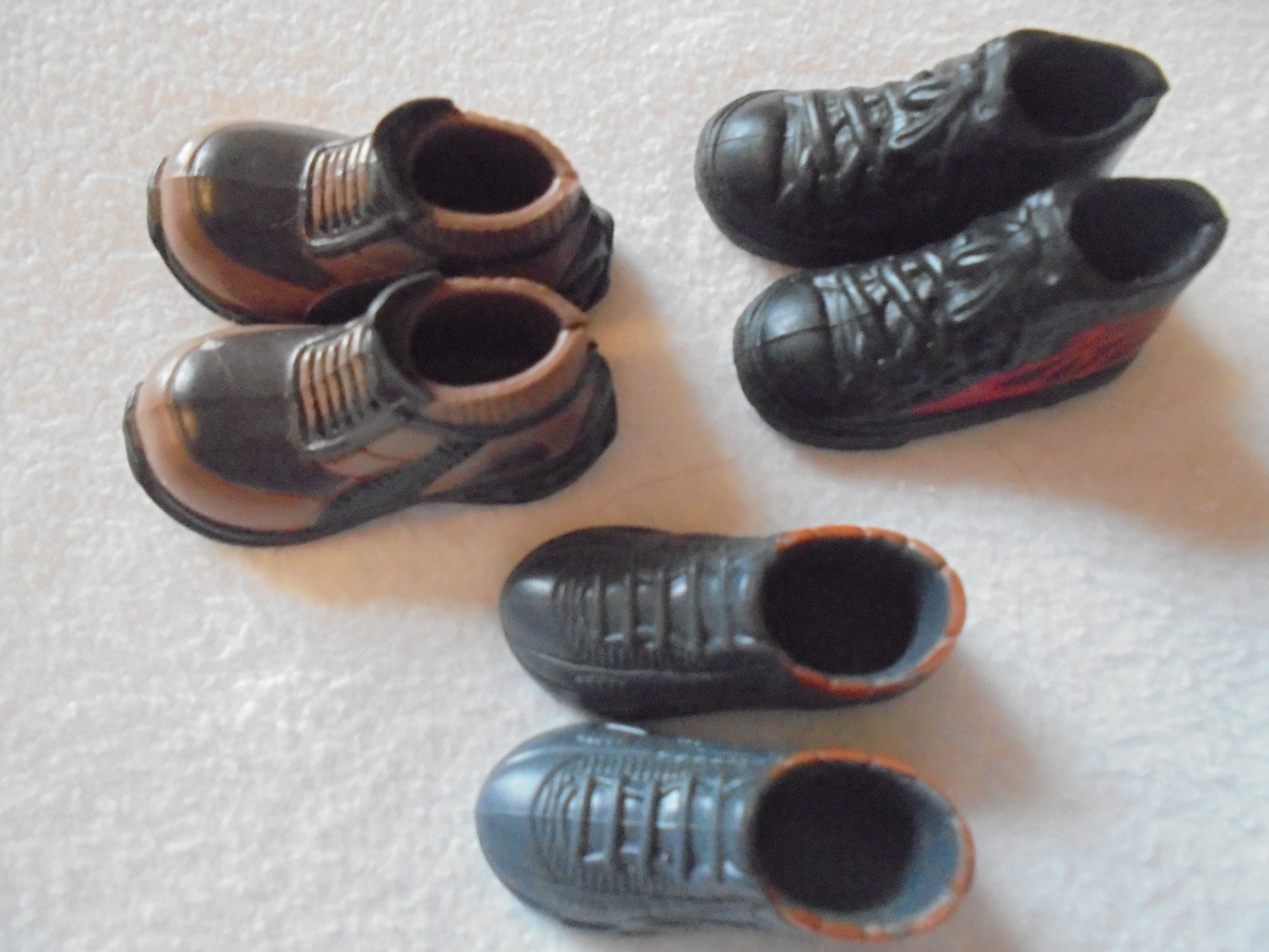 Doll Shoes G I Joe type three pairs