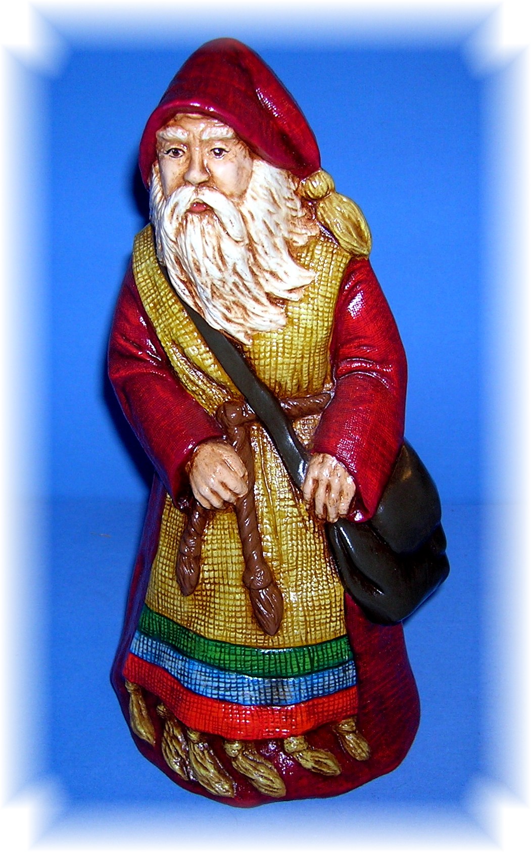 Santa Claus and Donkey Handpainted, ceramic
