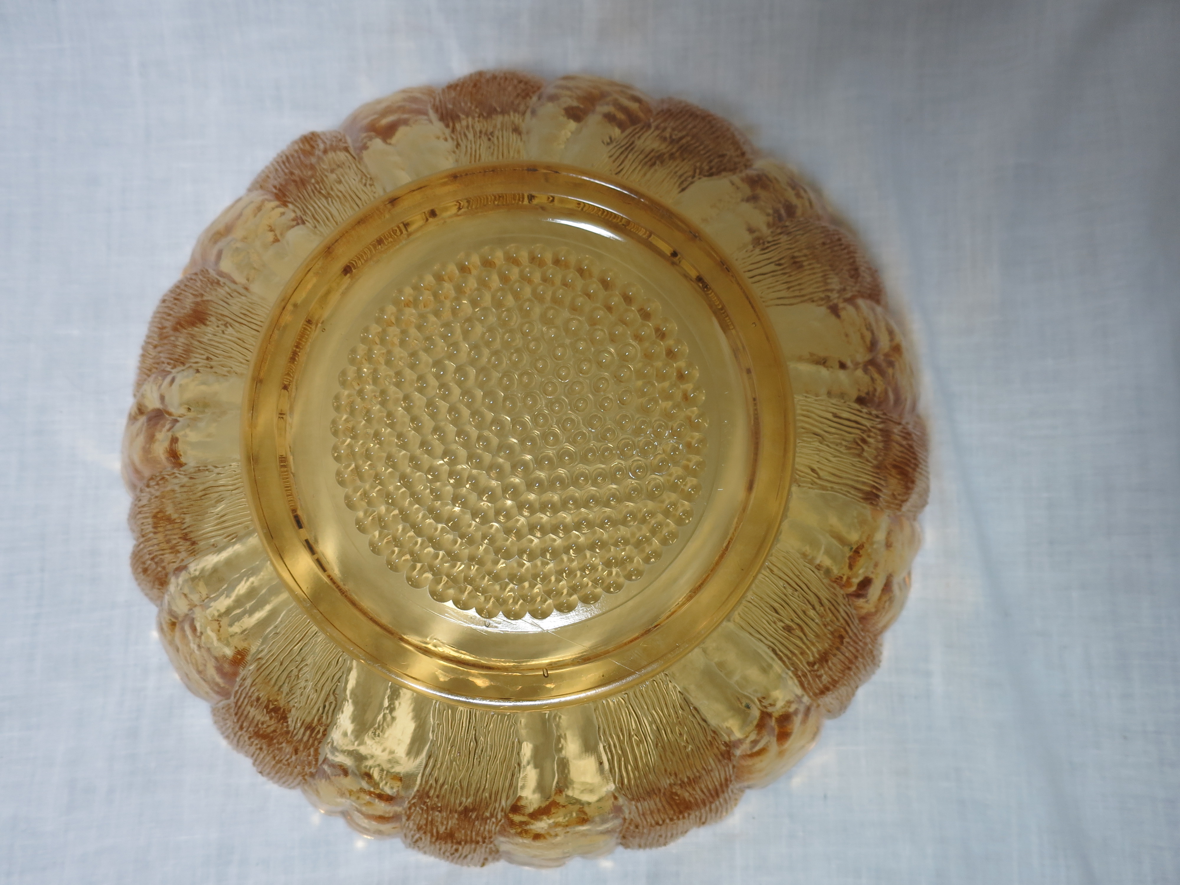 Anchor Hocking Country Estate Honey Gold Console Bowl