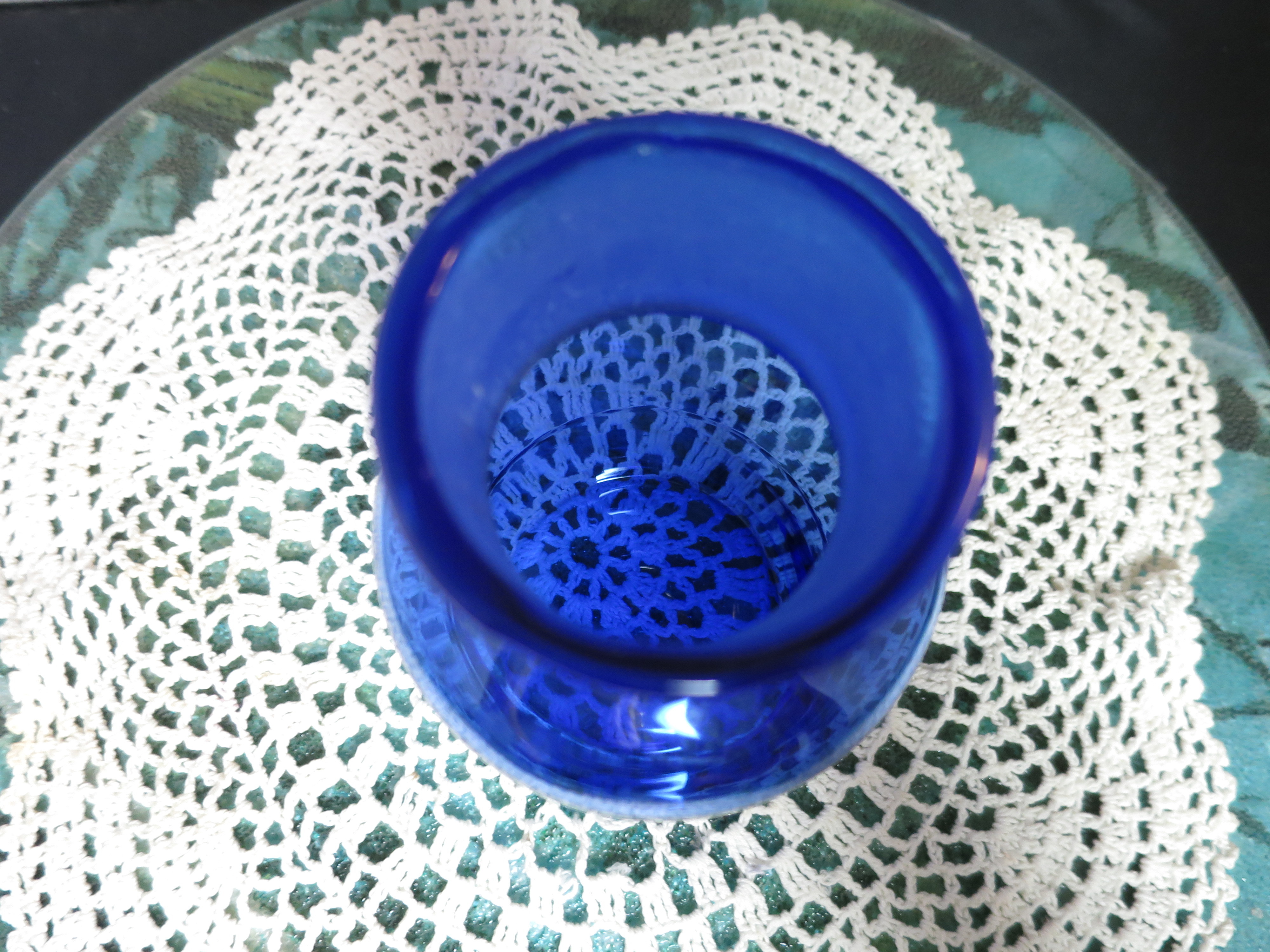 Cobalt Blue Glass Apothecary Bottle with Ground Glass stopper