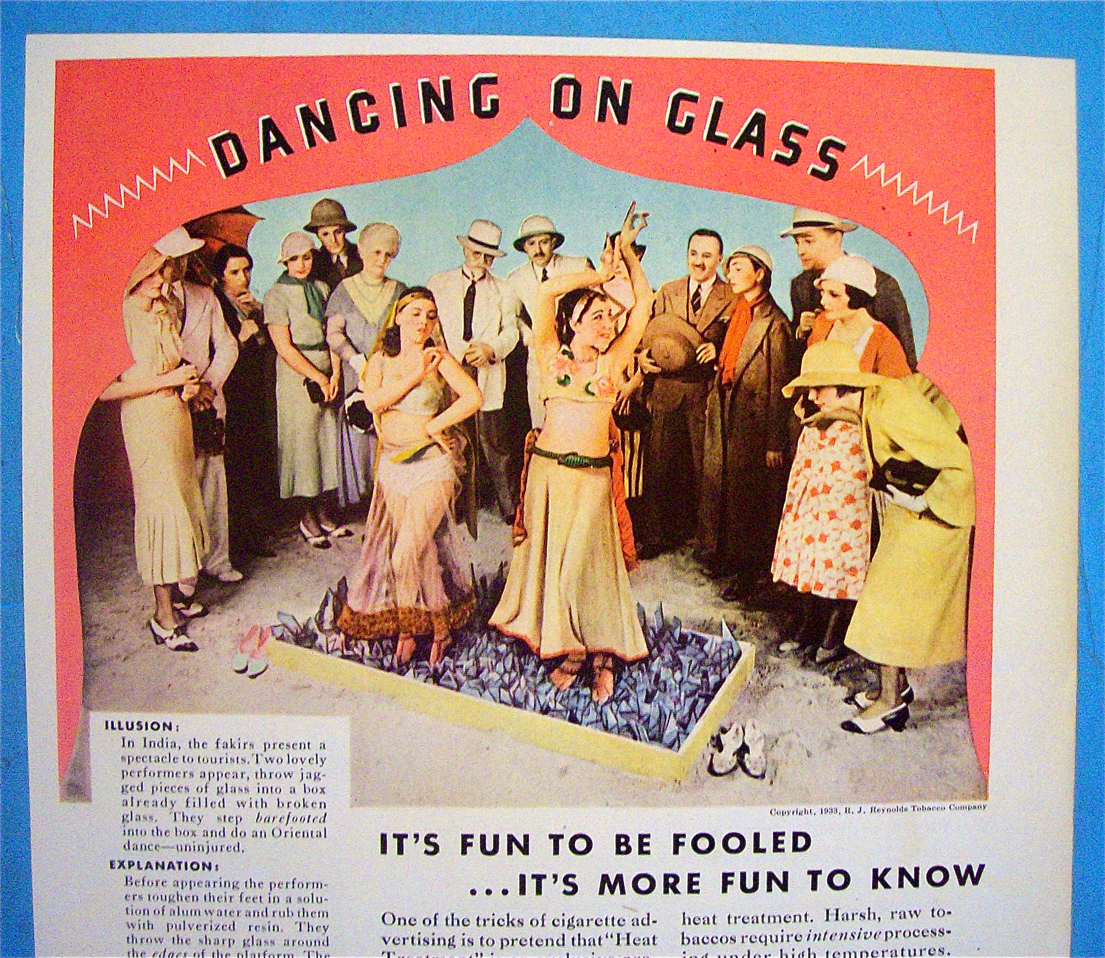 1933 Camel Cigarettes with Women Dancing on Glass