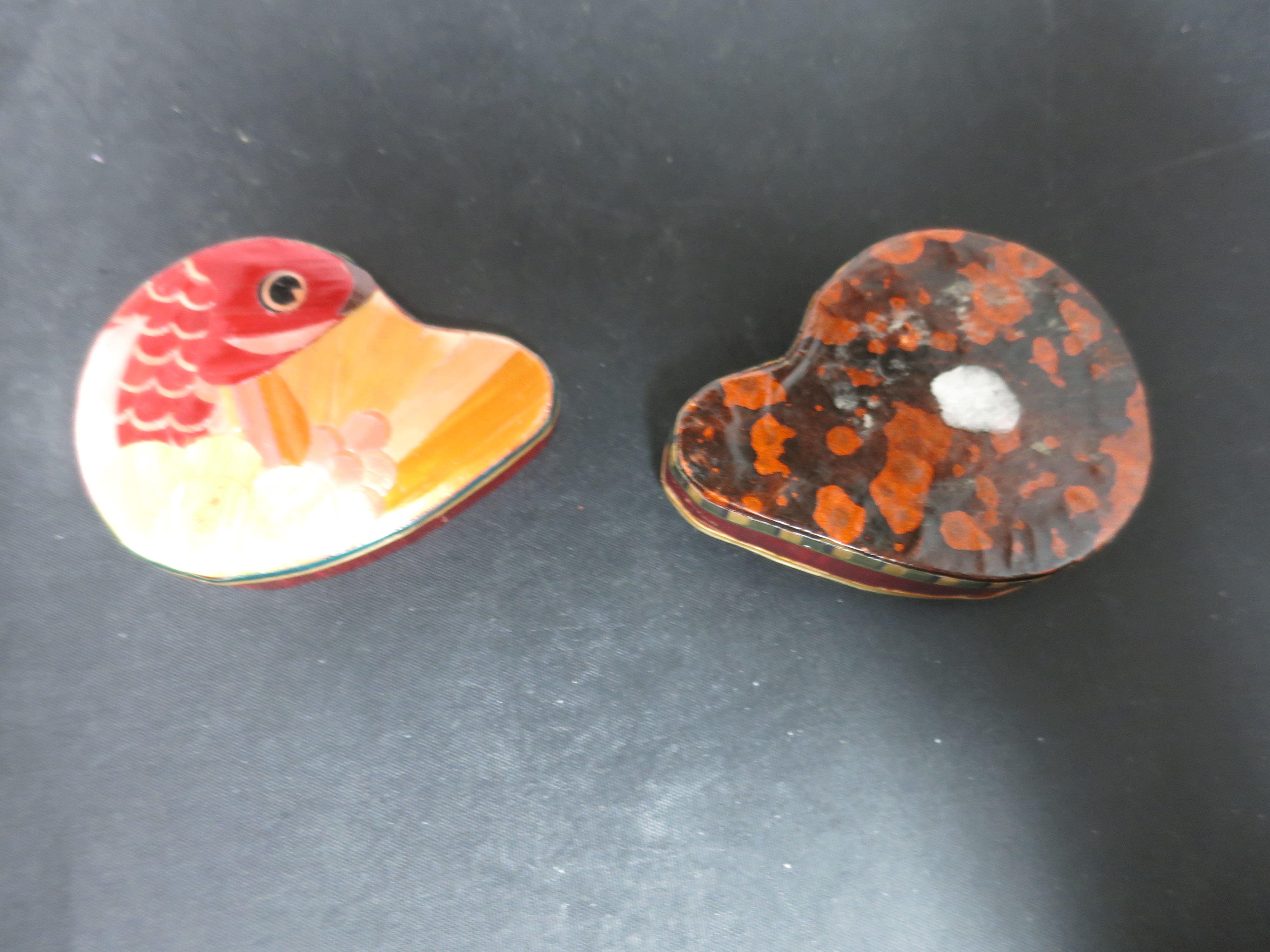 Vintage Oriental Fish Jewelry Trinket Box