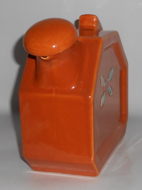 VINTAGE Coors Pottery Rosebud Orange Water Server w/Cap