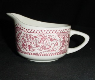 Pink Currier and Ives Creamer