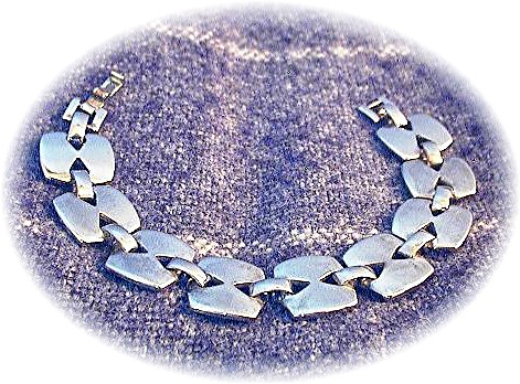 Solid Sterling Silver Square Link Bracelet . . .