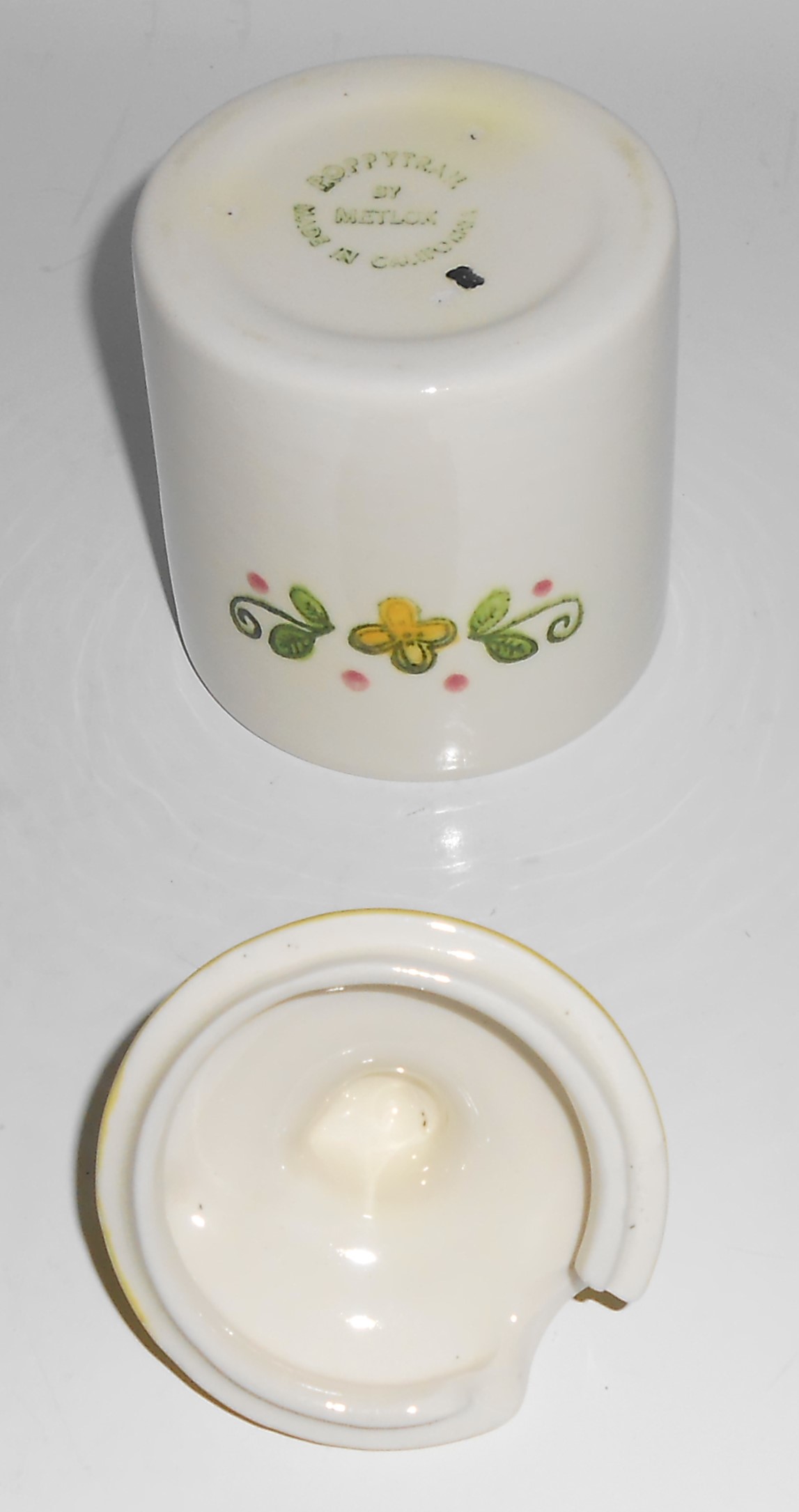 Metlox Pottery Poppy Trail Happy Time Jam / Mustard Jar