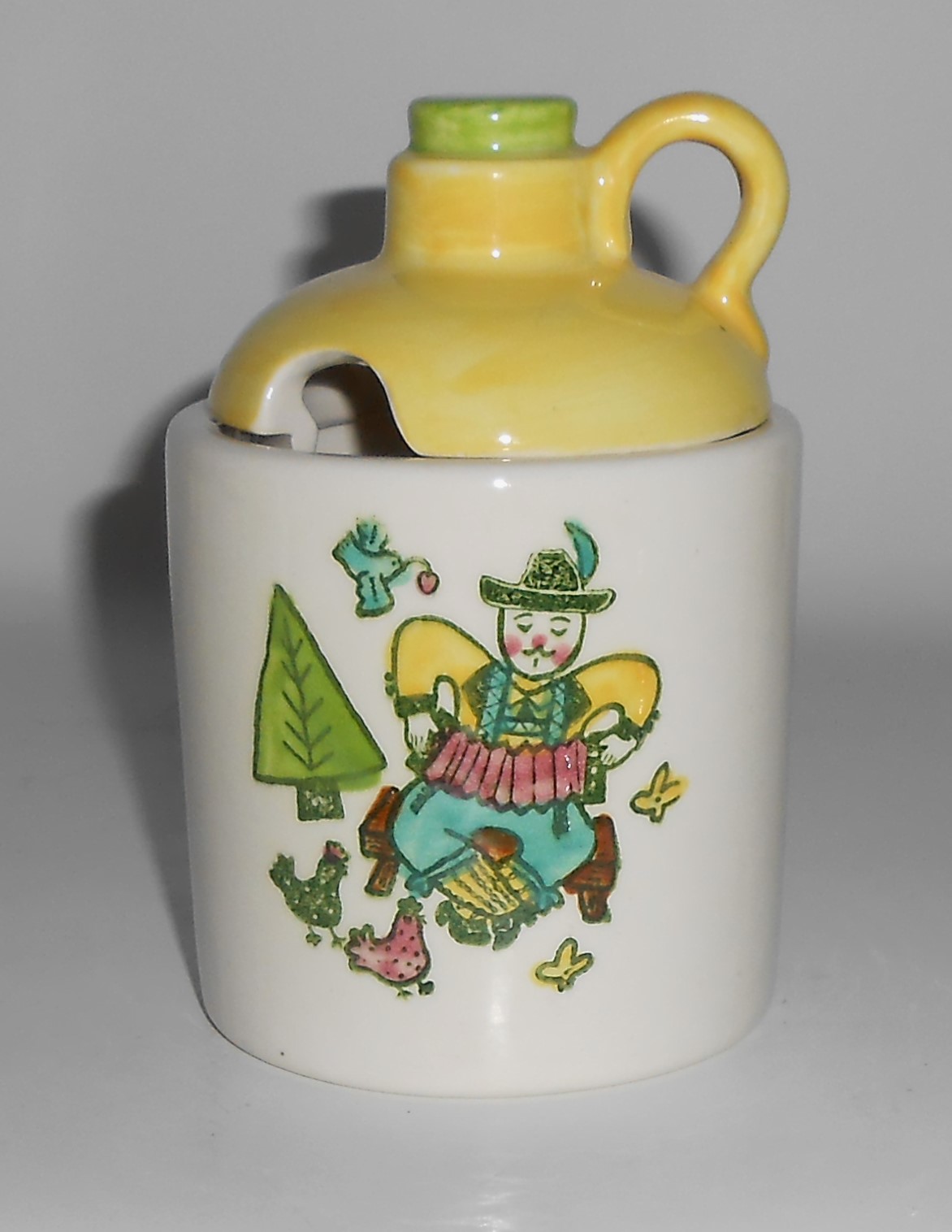 Metlox Pottery Poppy Trail Happy Time Jam / Mustard Jar