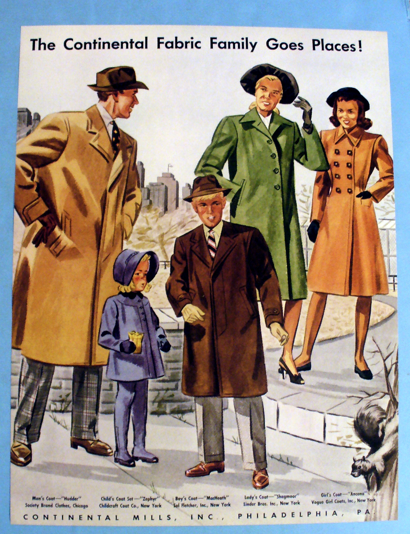 1947 Continental Mills w/ Family Together