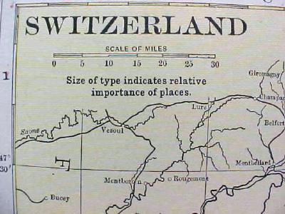 1904 Map Balkan States And Switzerland Antique