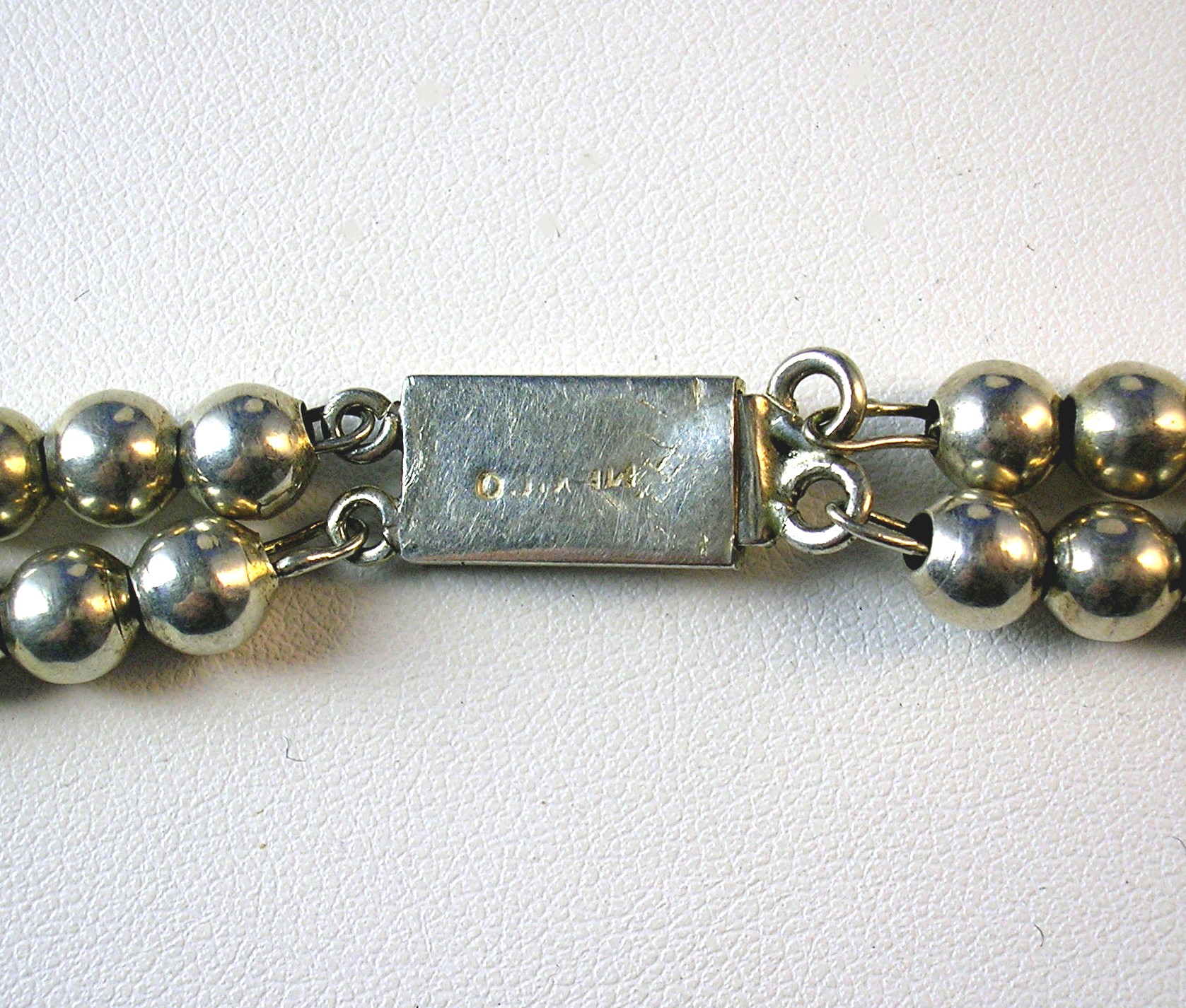 Necklace  Sterling Silver  Taxco Mexico Beads