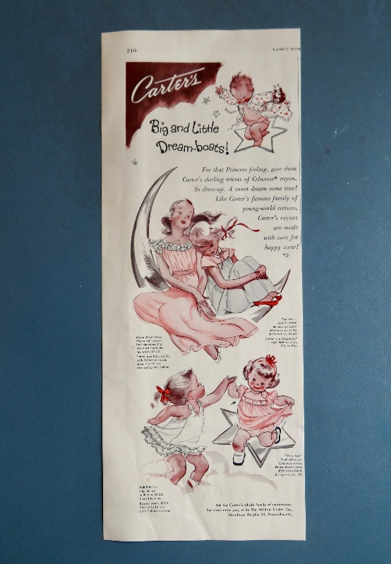 1951 Carter's Underwear With Big & Little Dream Boats
