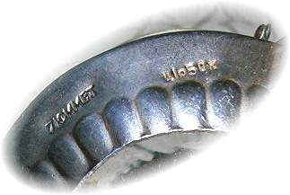 Small Footed Salt With  Clear Glass Insert