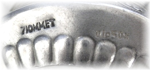 Small Footed Salt With  Clear Glass Insert