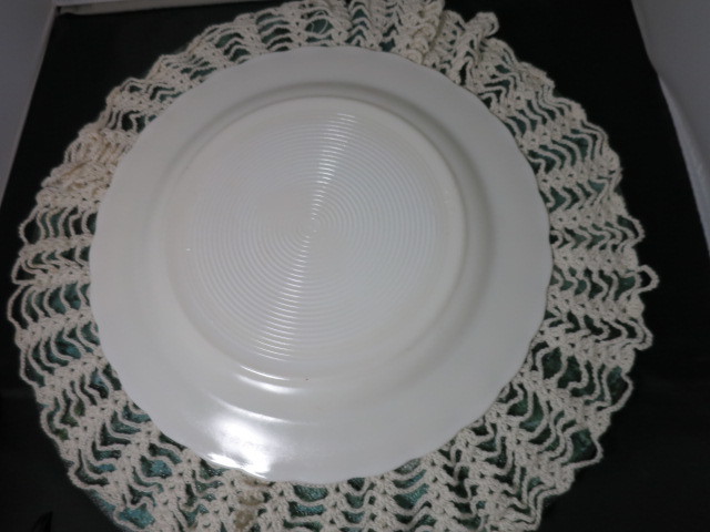 Macbeth Evans Cremax 12 inch pink white milk glass cake plate