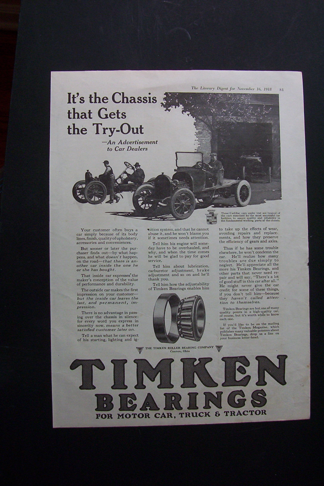 1918  Timken  Bearings