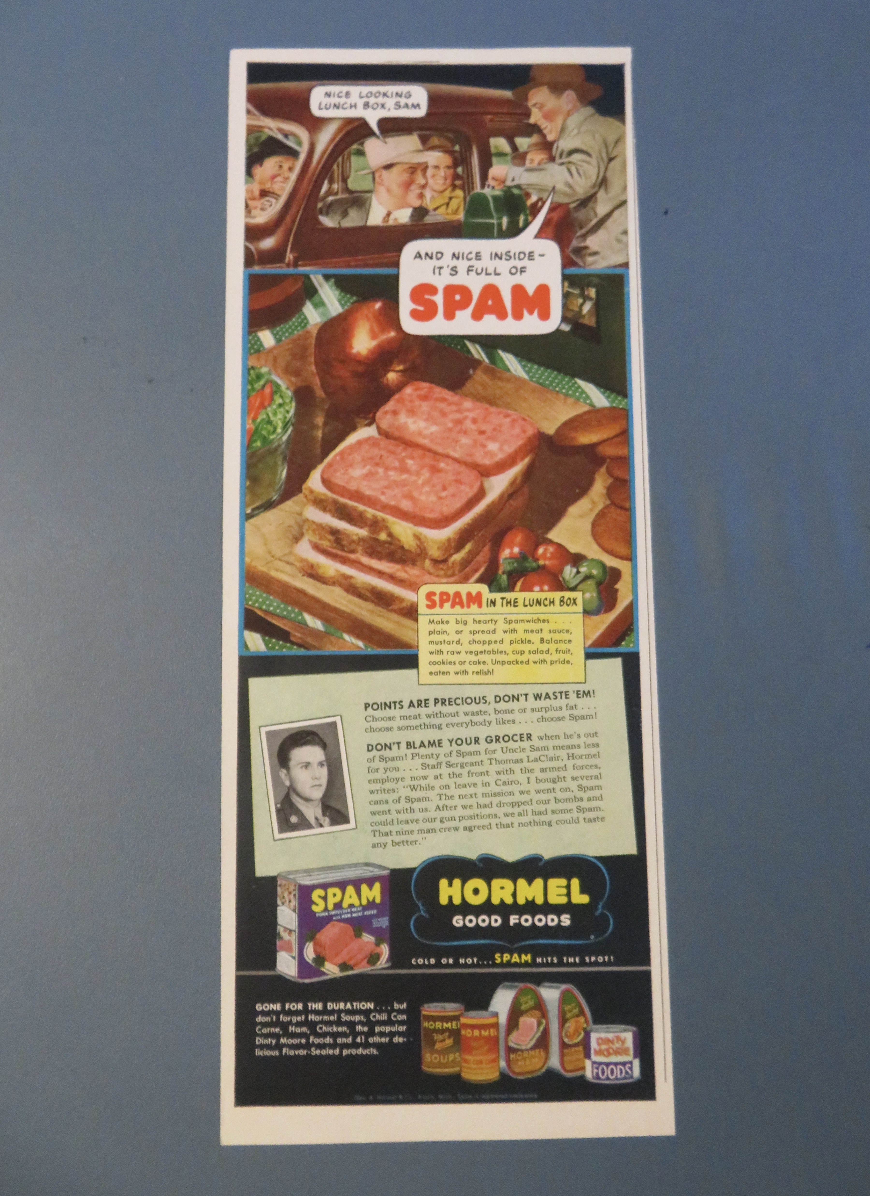 1943 Hormel Spam with Spam In The Lunch Box