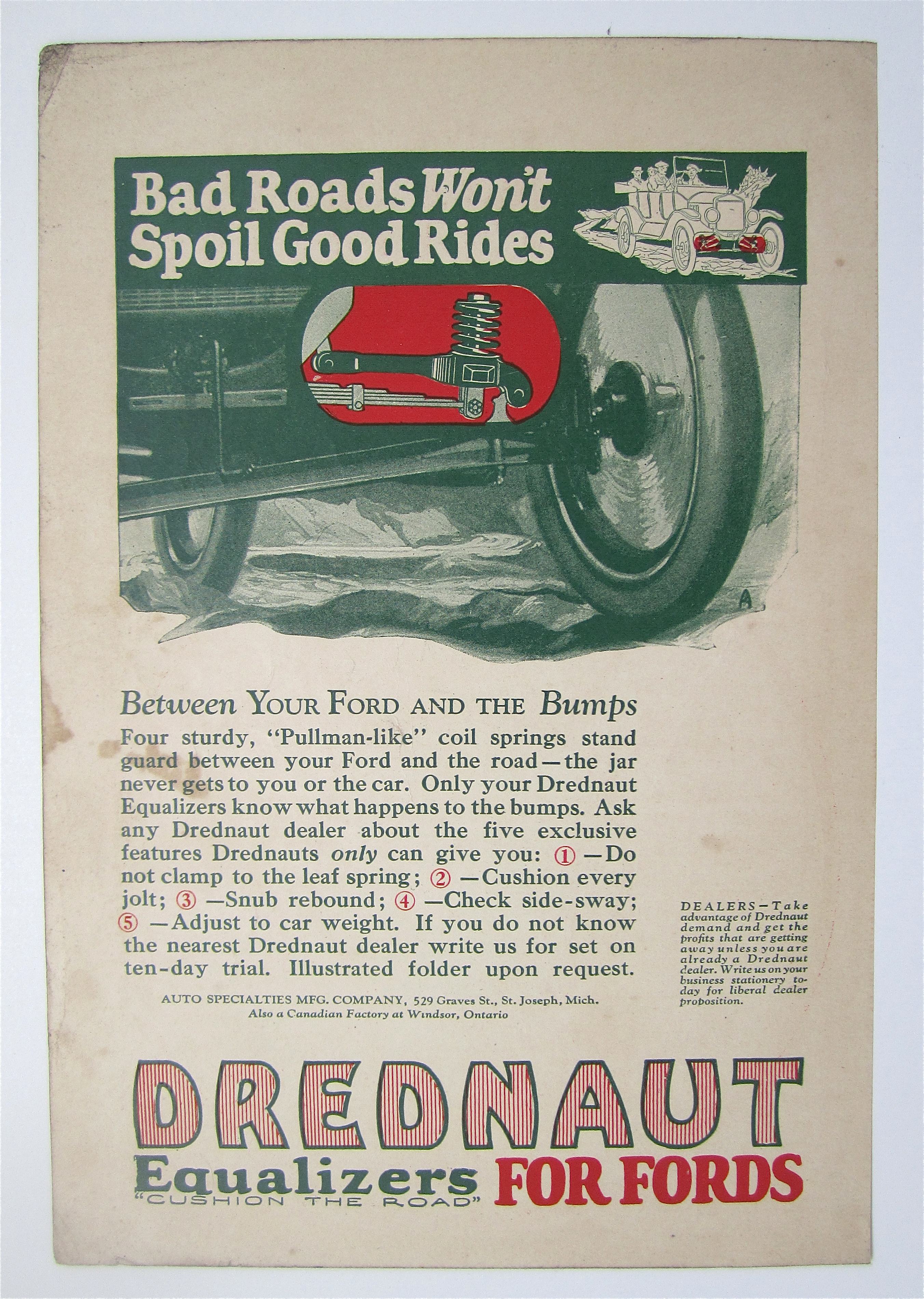 1923 Drednaut Equalizers For Fords with Car Driving