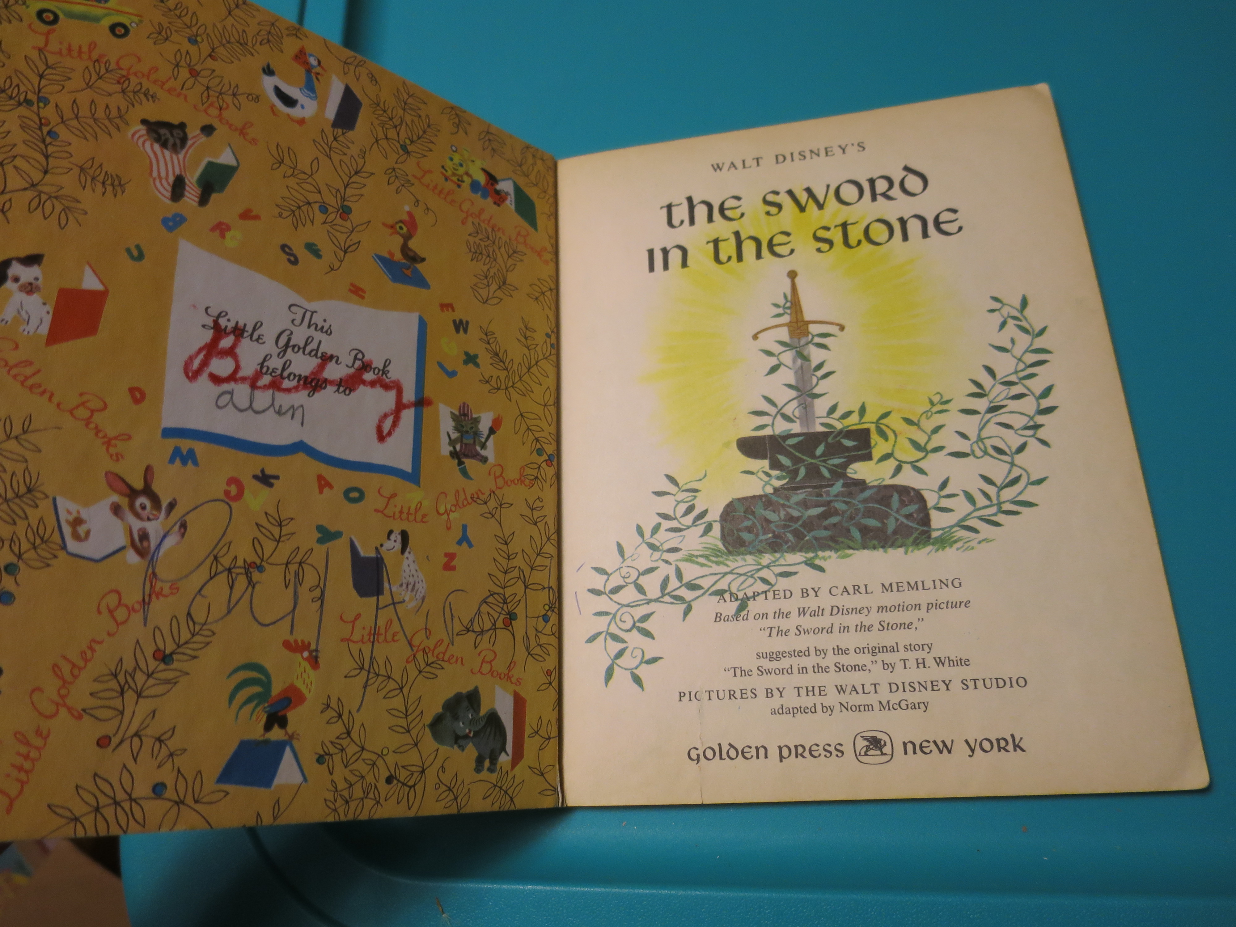 Sword And The Stone a Little Golden Book 1963