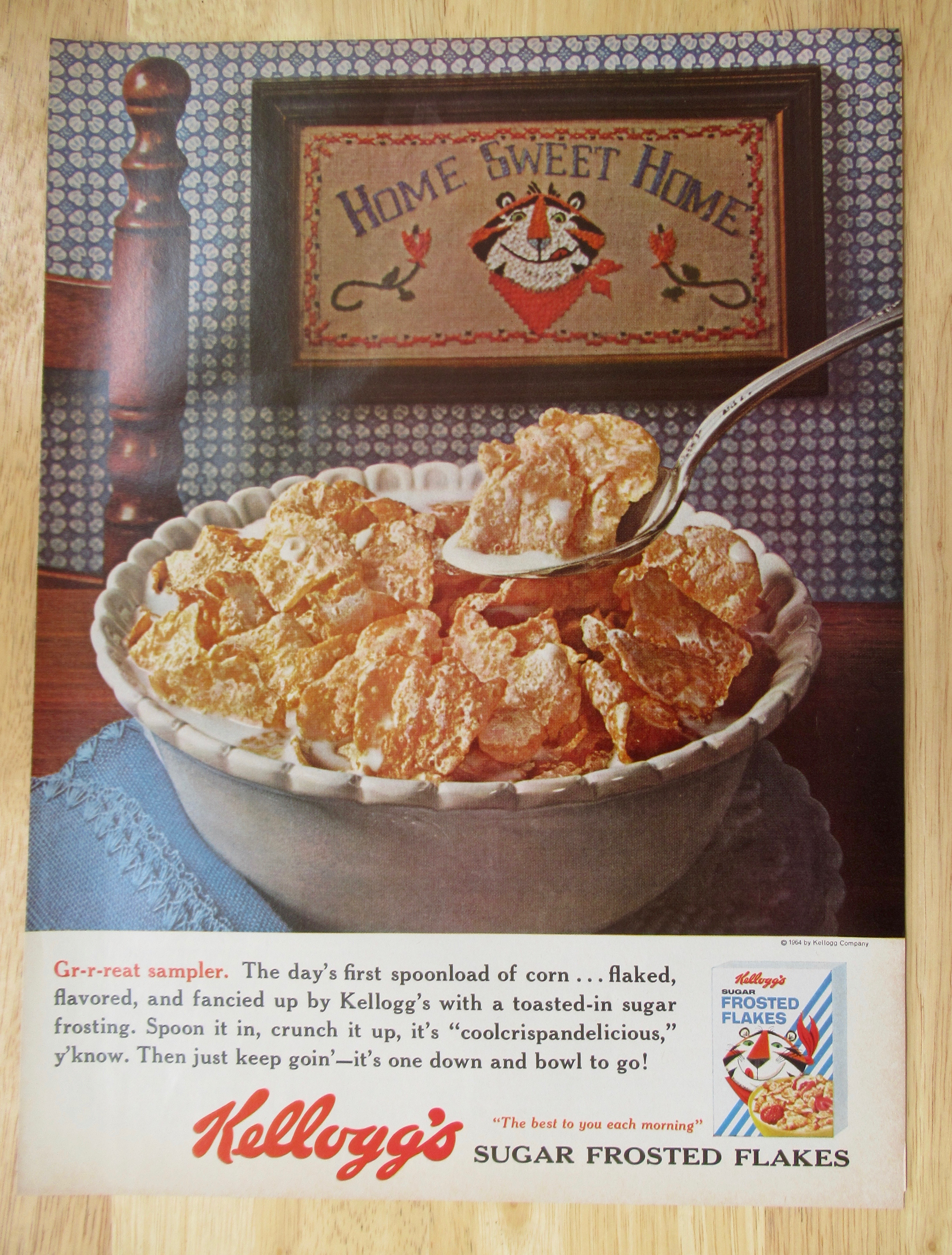 1964 Kellogg's Frosted Flakes Cereal w/ Home Sweet Home