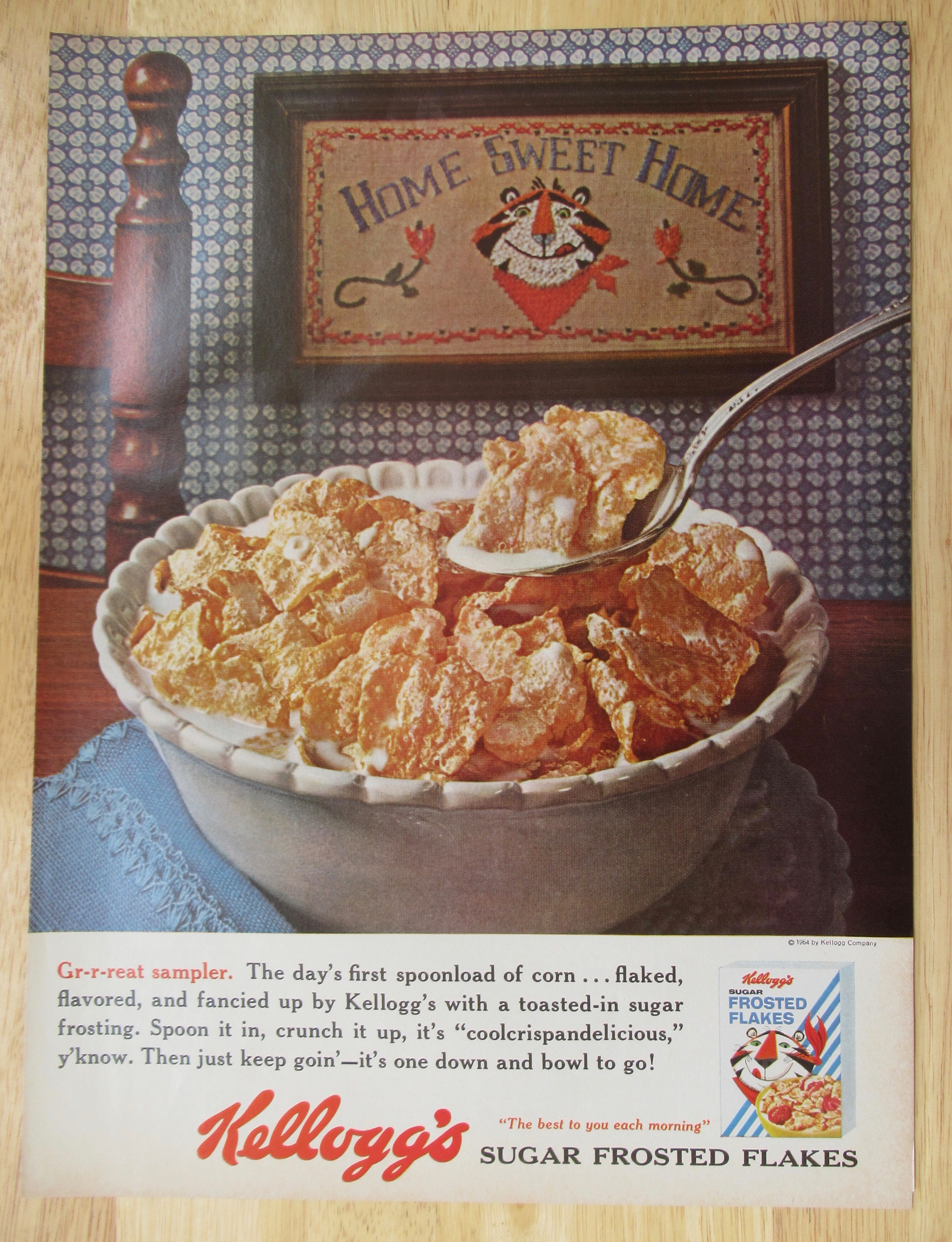 1964 Kellogg's Frosted Flakes Cereal w/ Home Sweet Home