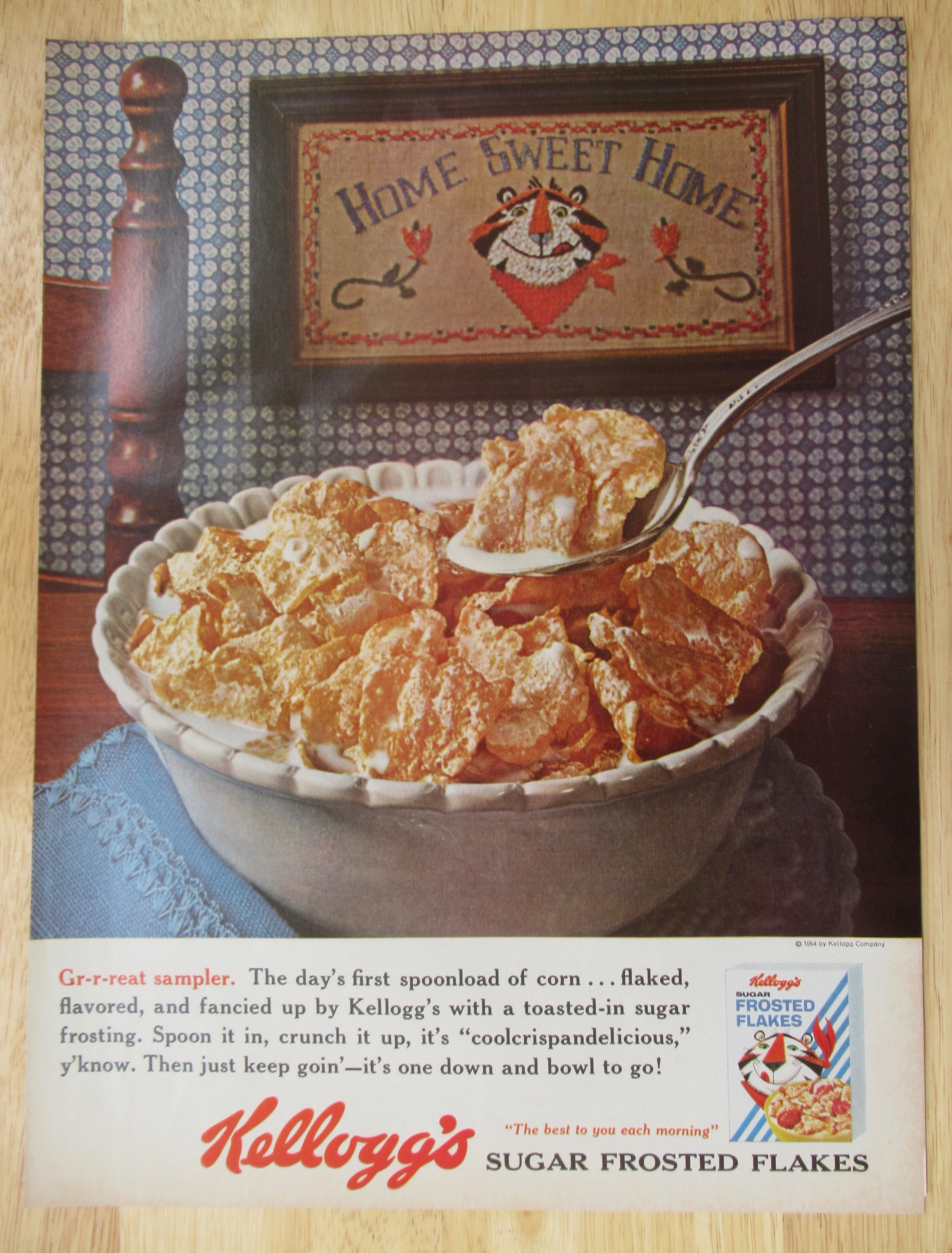 1964 Kellogg's Frosted Flakes Cereal w/ Home Sweet Home