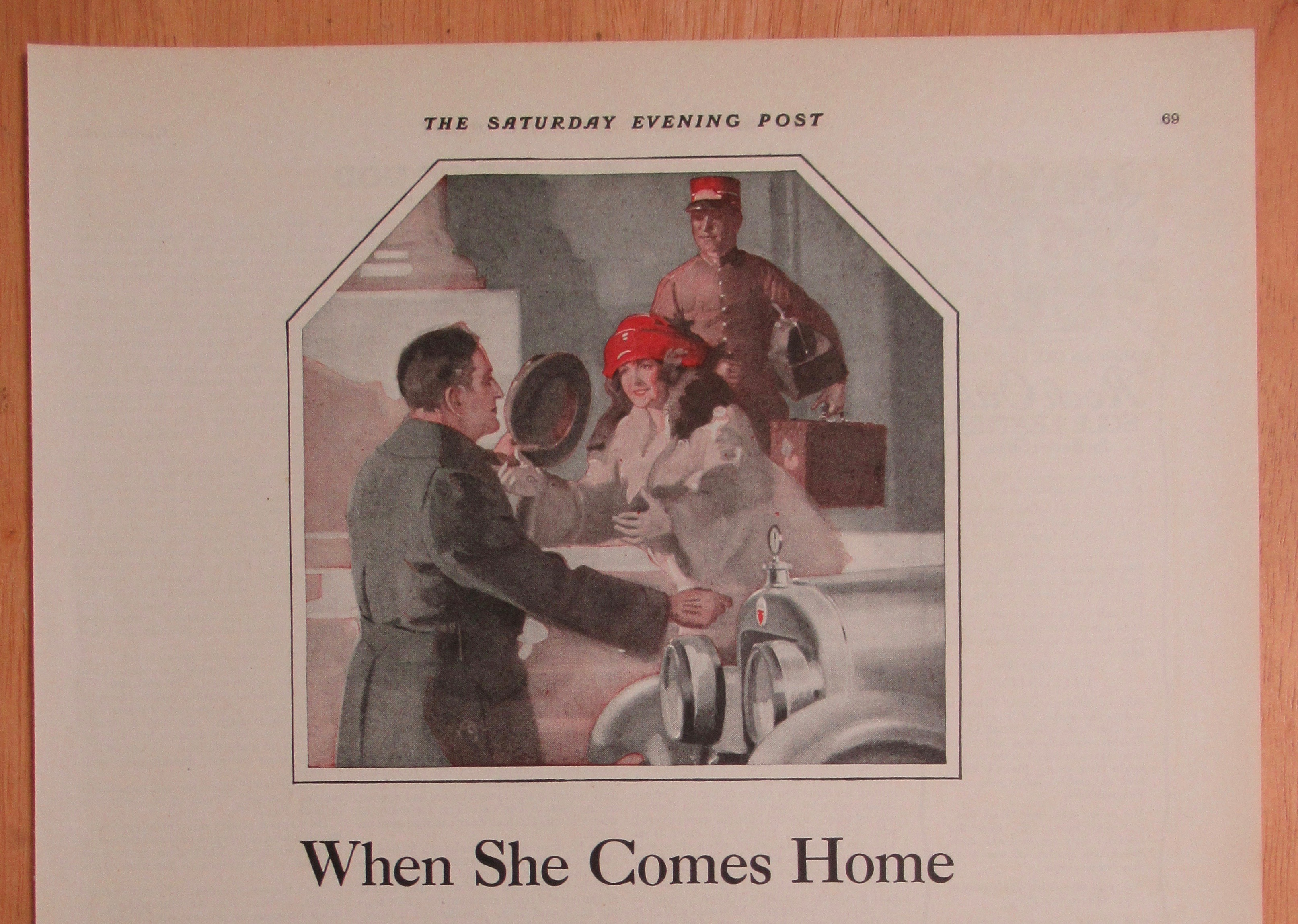 1924 Jordan Motor Car Company with Woman & Man Hugging