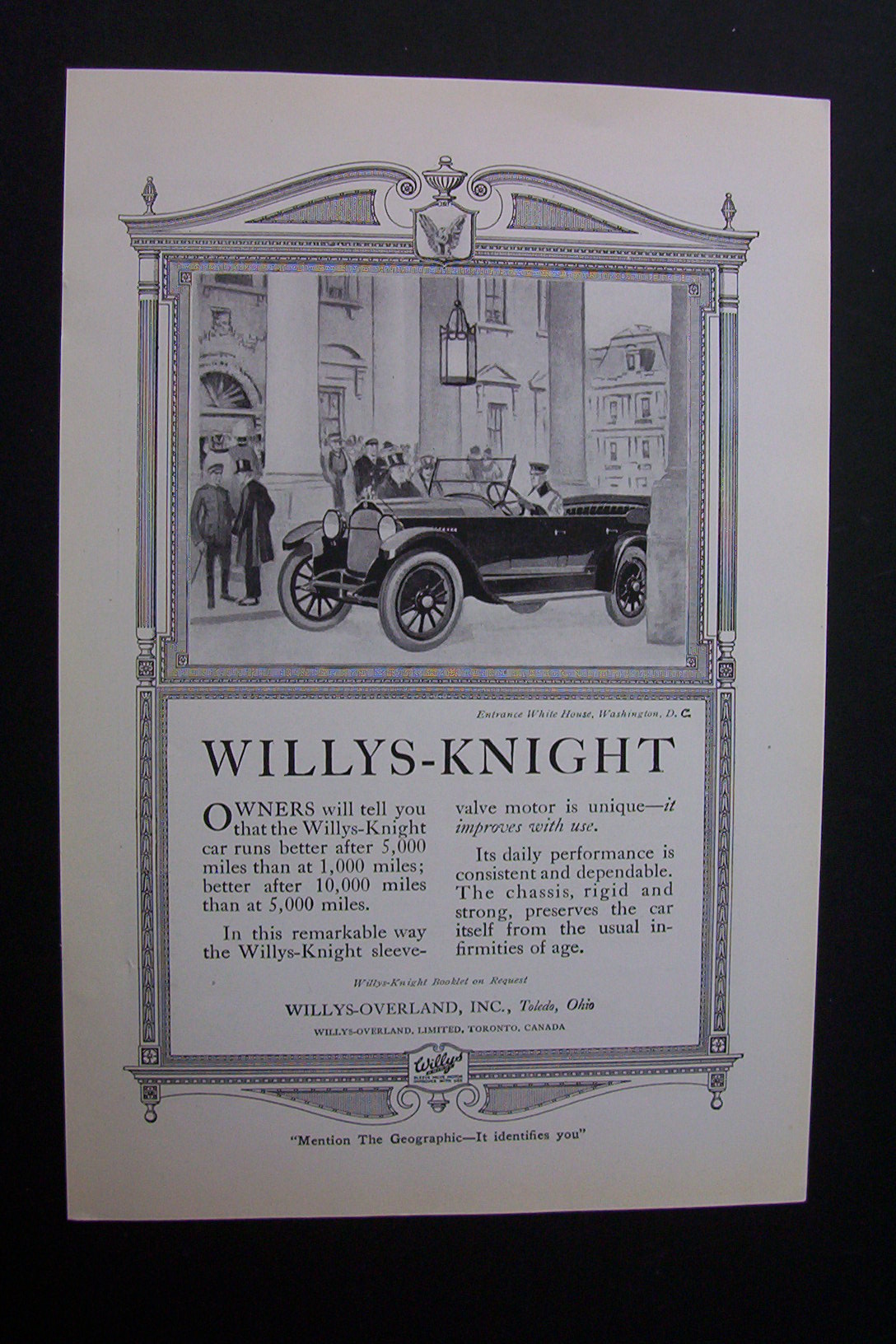 1920 Dual Ad: Chandler Six & Willys Knight