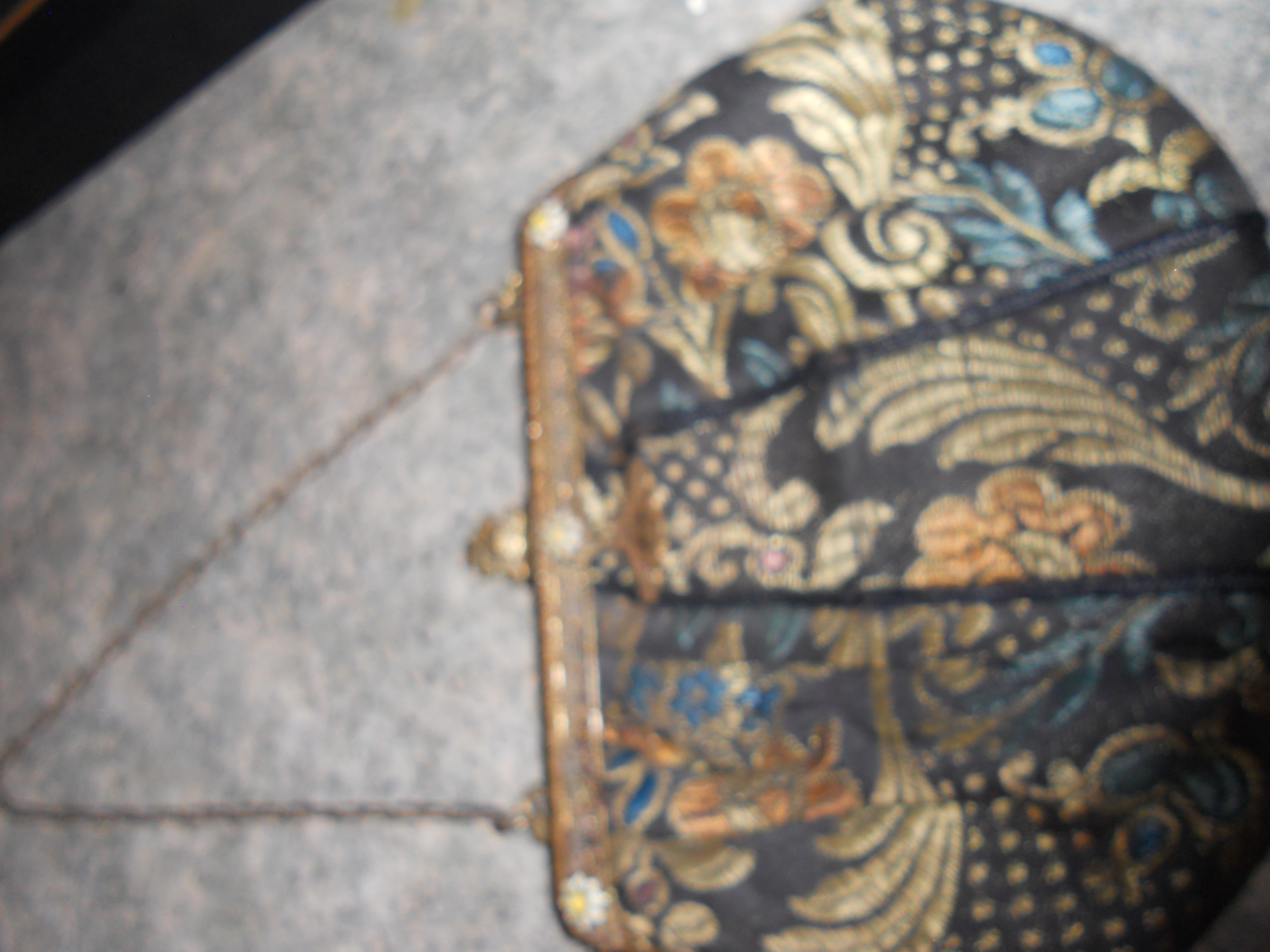 Tapestry Hand Bag Mirror and Change Purse