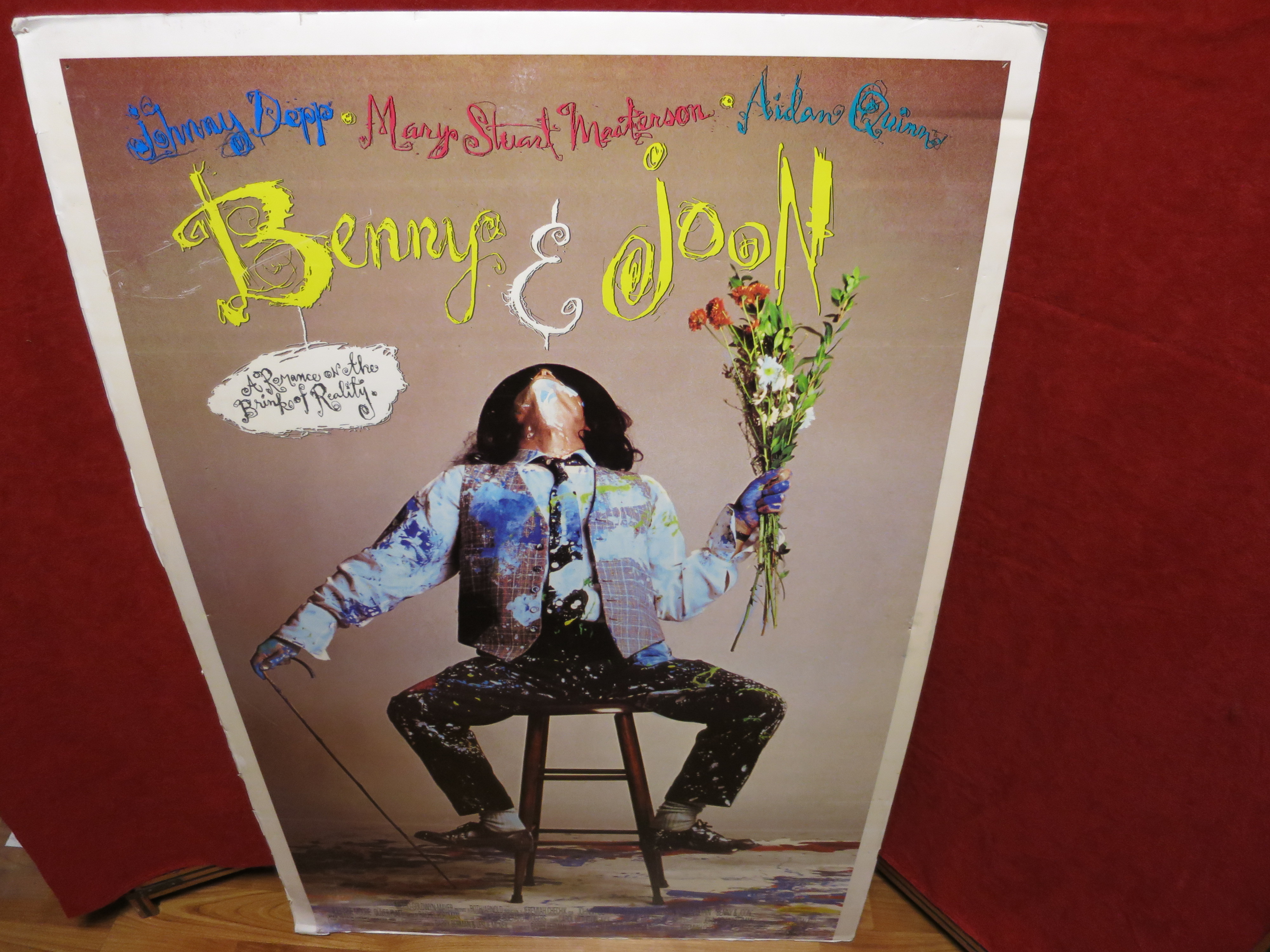 Benny and Joon movie poster 1993 on board Johnny Depp