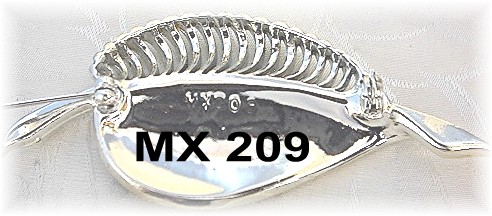 Silver MX 209 Rhodium Leaf Brooch