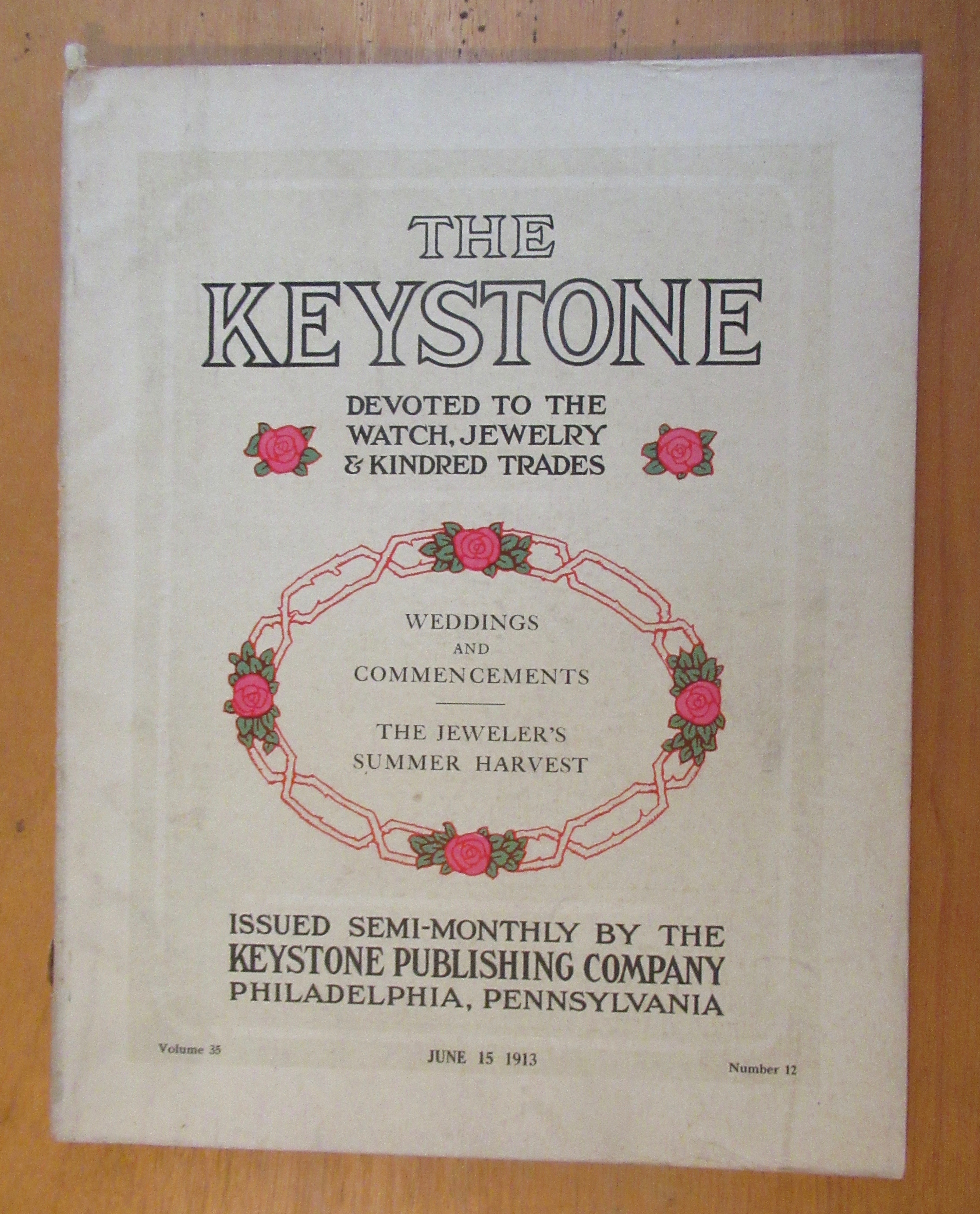 The Keystone Jewelry Trade Monthly Magazine June 1913