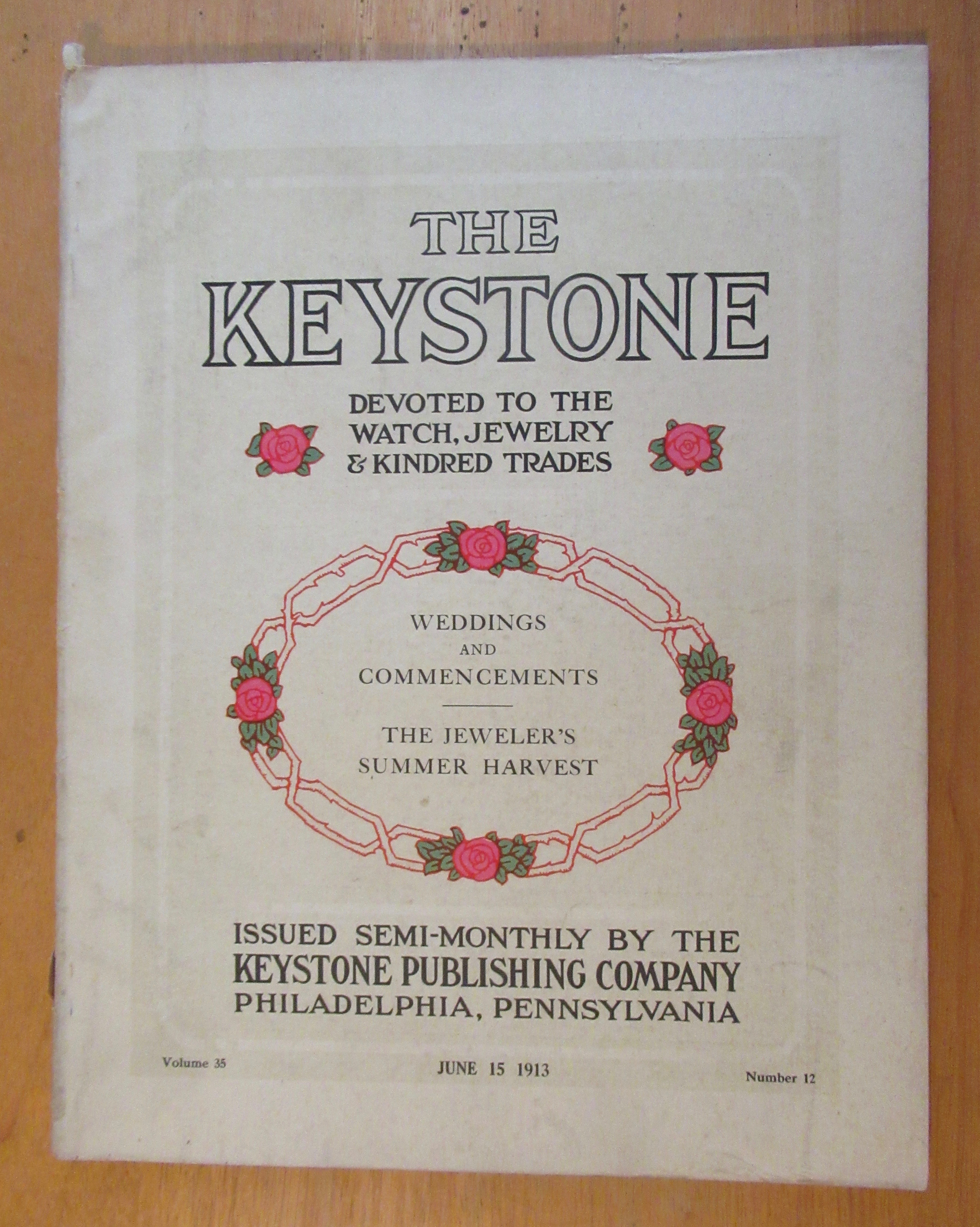 The Keystone Jewelry Trade Monthly Magazine June 1913