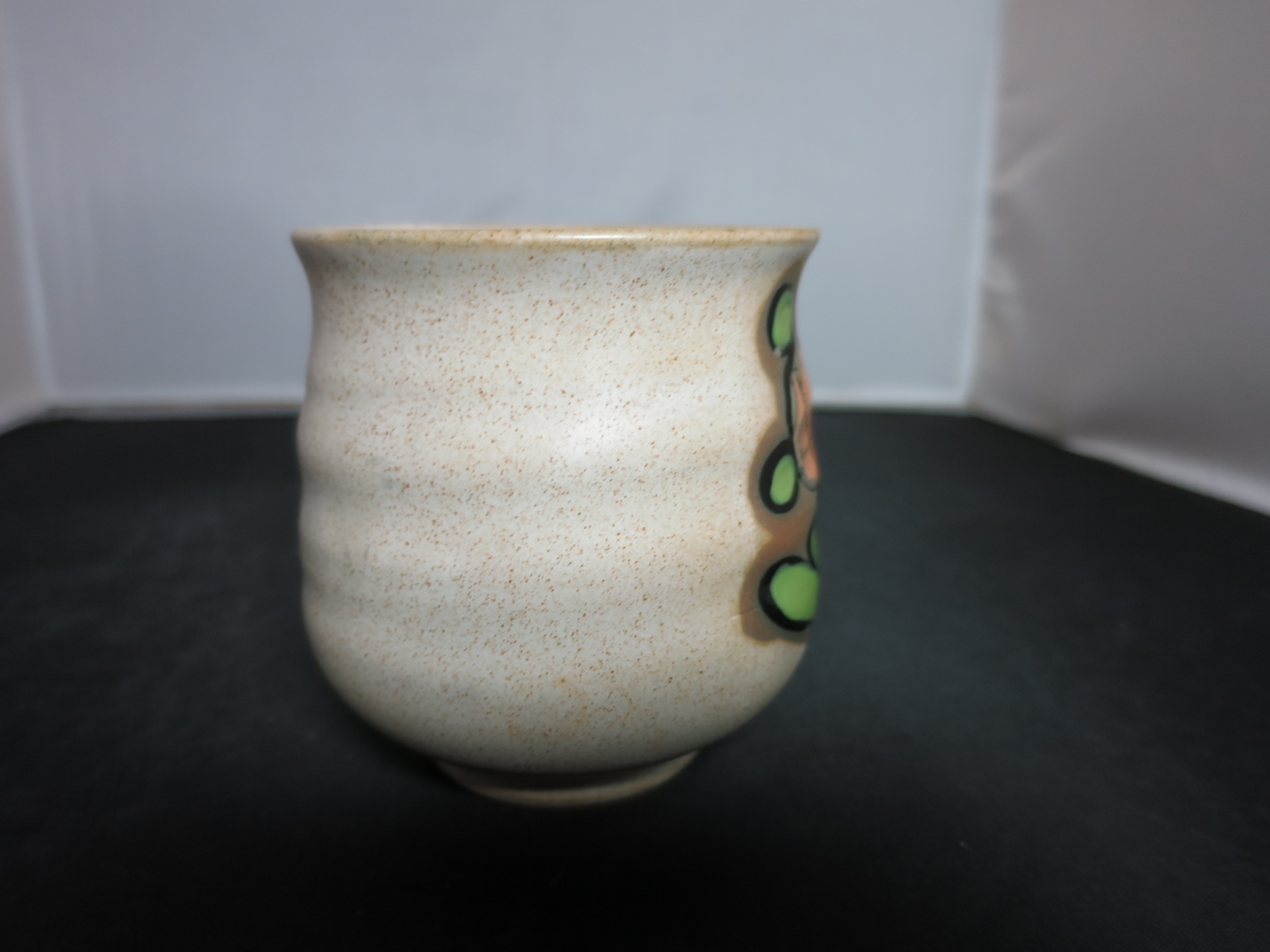 Floral hand painted cup mug Japan 1970s