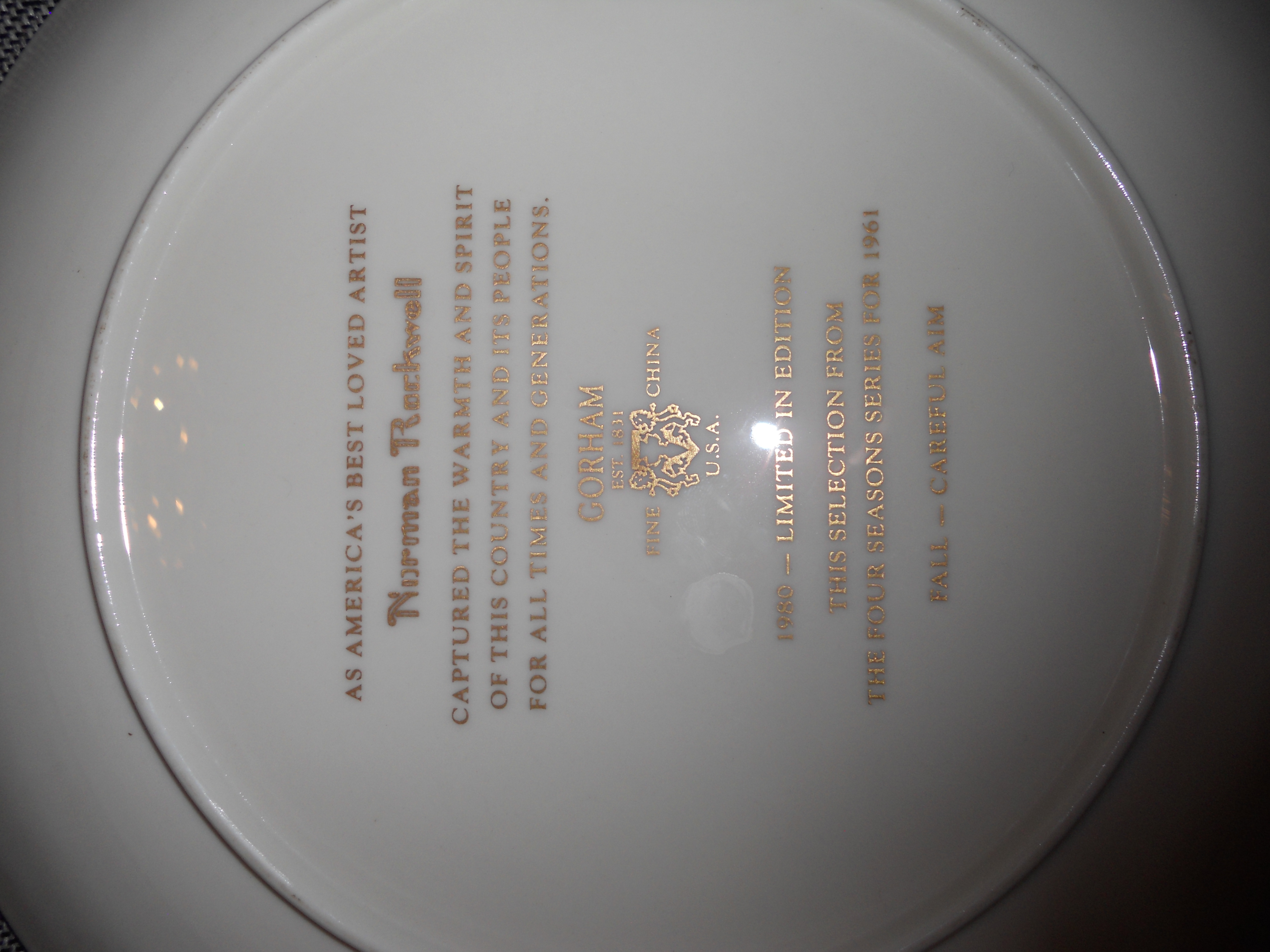 Norman Rockwell Collector Plate Careful Aim