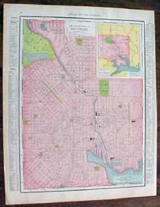 Antique Map Maryland Delaware & Baltimore 1912