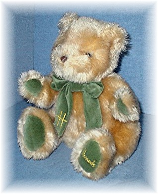 Soft  &Cuddly Green & Gold HARRODS Teddy Bear