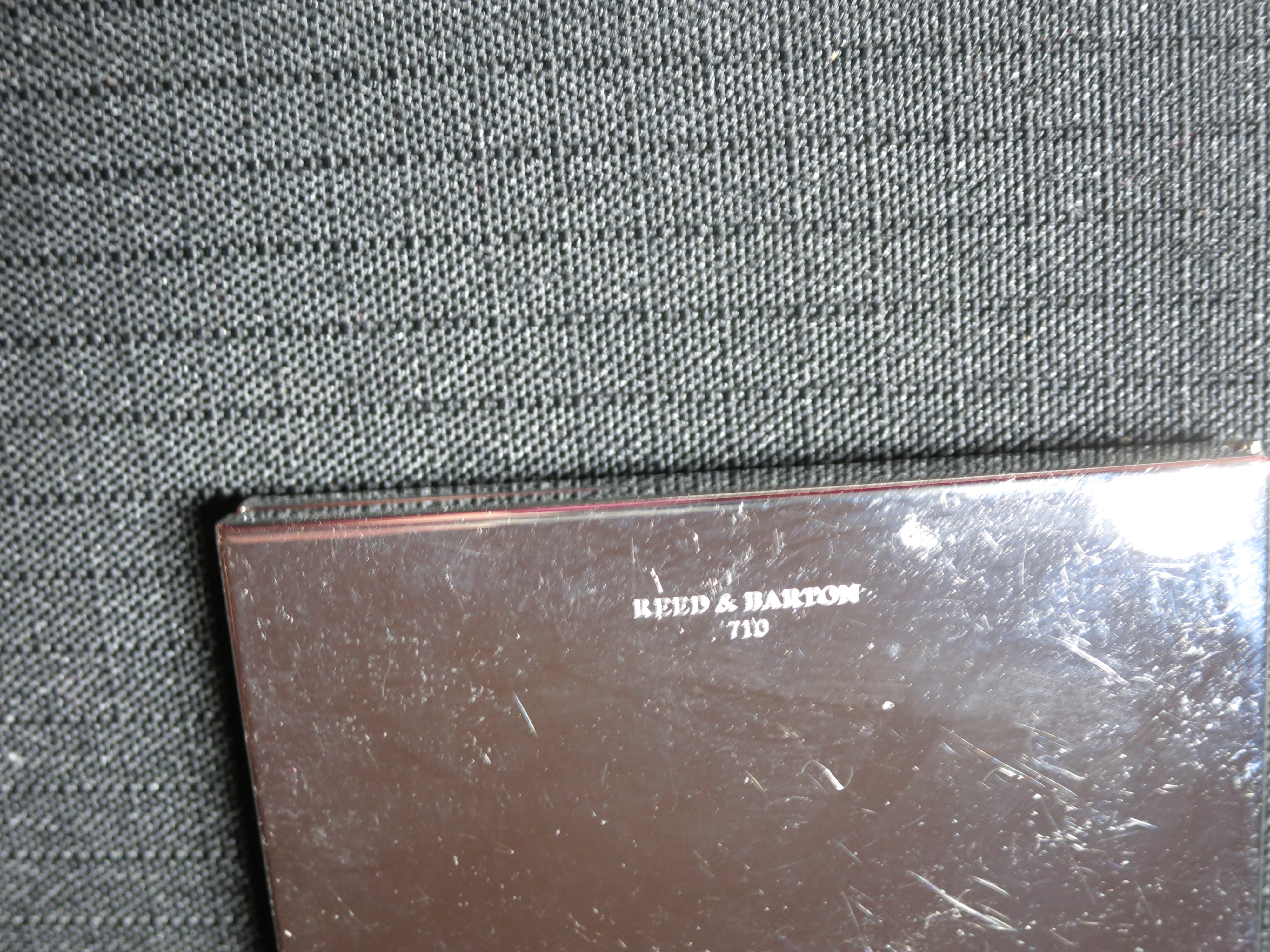 Reed & Barton 710 silver Mirror Compact Monogrammed ROJ
