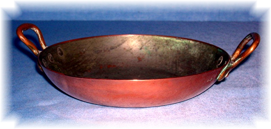 Small Old Copper Chaffing Dish