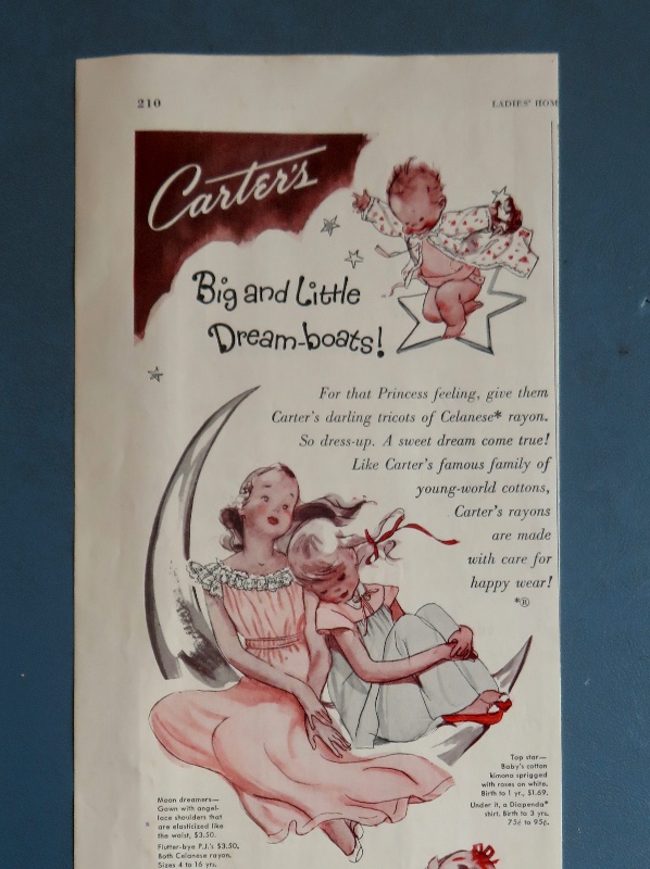 1951 Carter's Underwear With Big & Little Dream Boats
