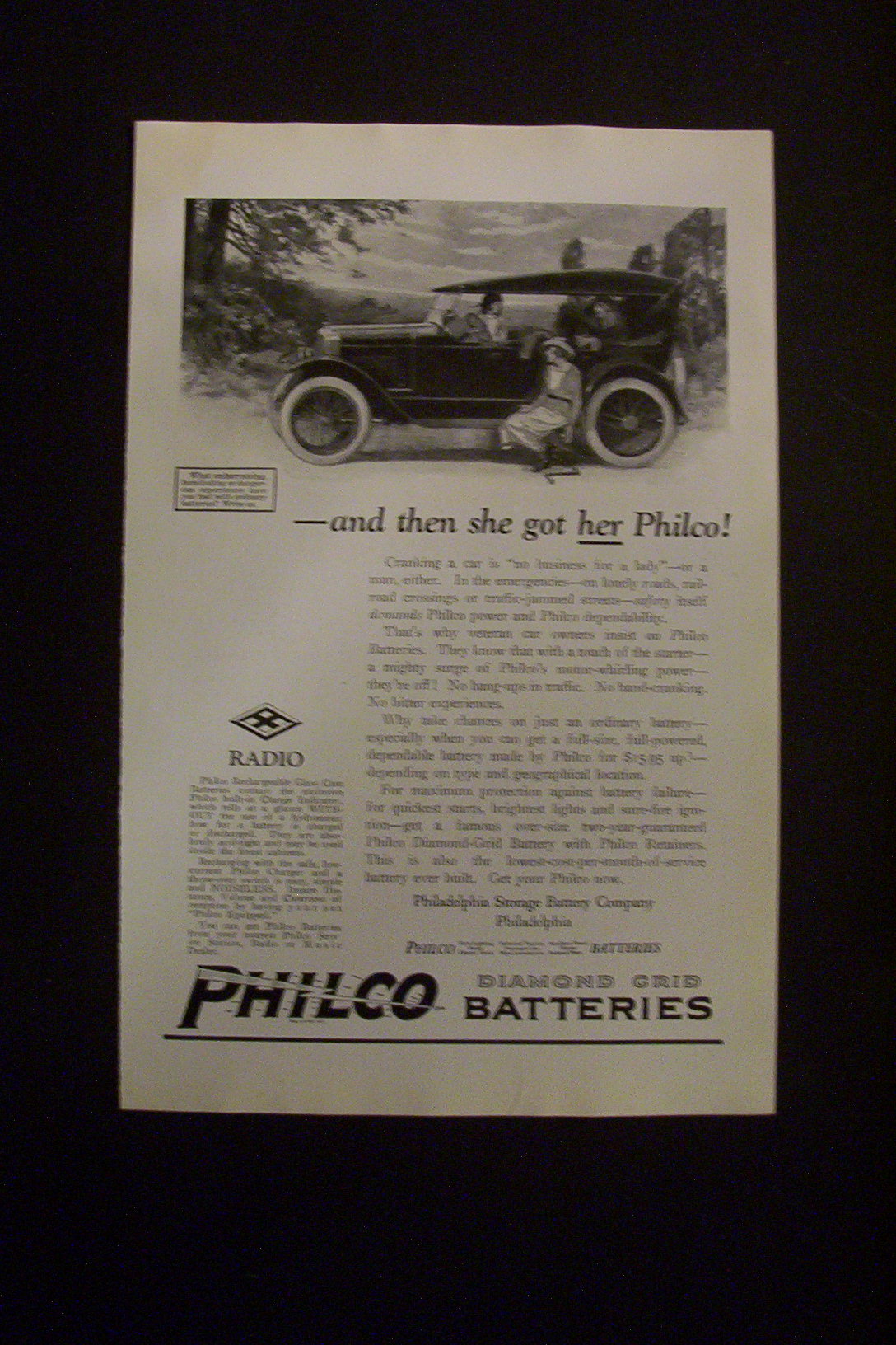 1924  Philco  Diamond  Grid  Batteries