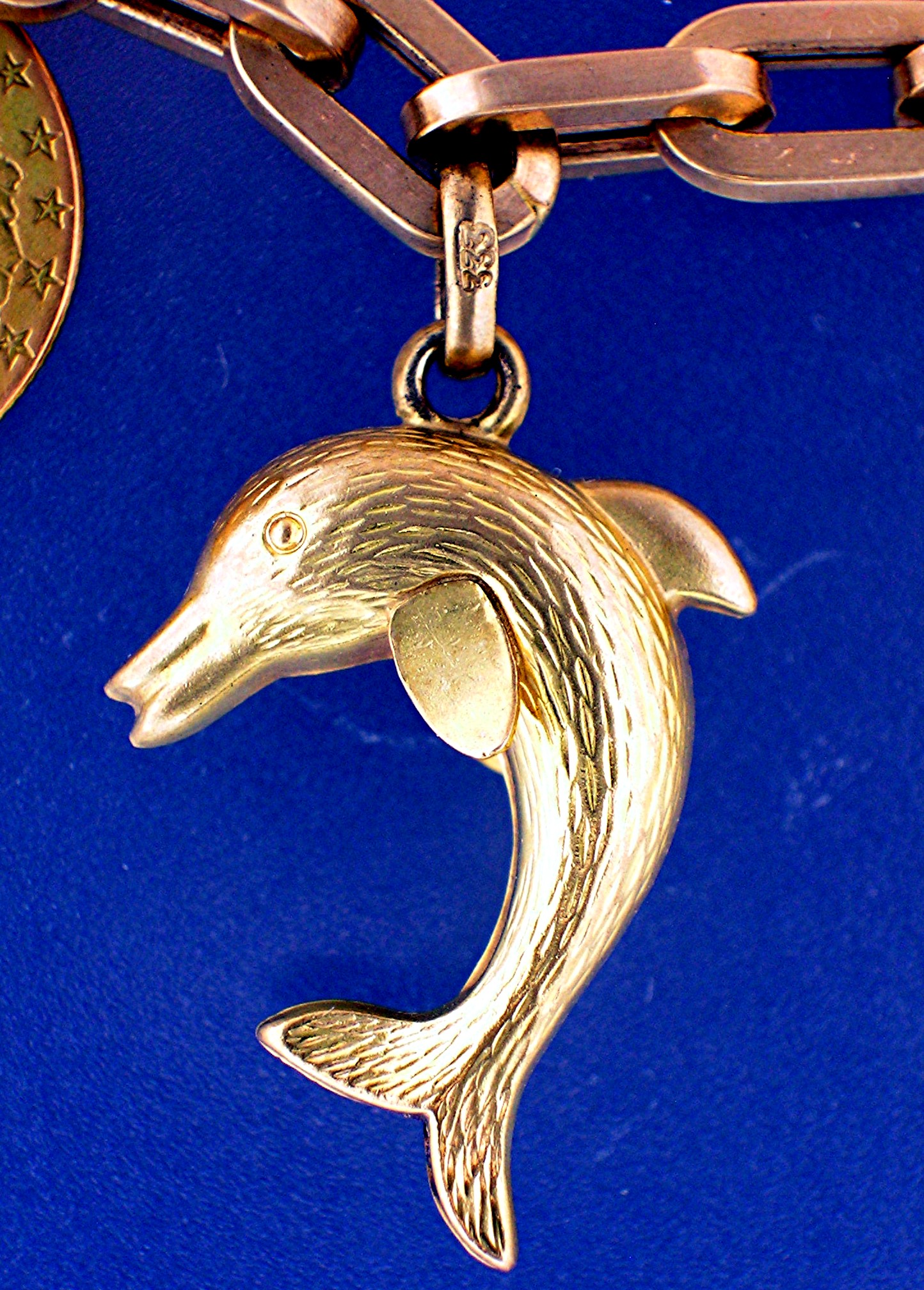 Bracelet  14K Gold 9 CHARM 22.1 grams