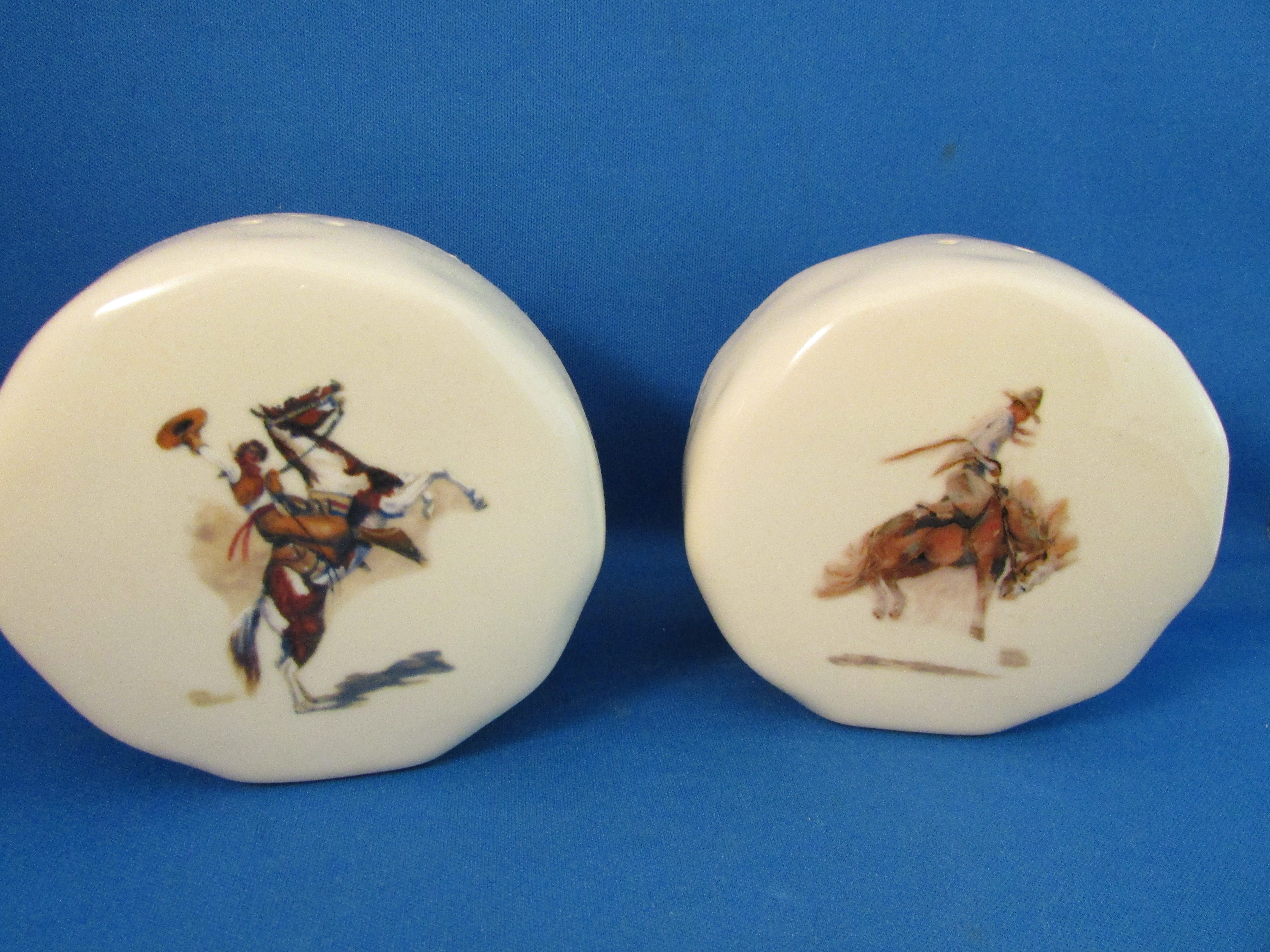 Cowboy Scene Salt and Pepper Shakers