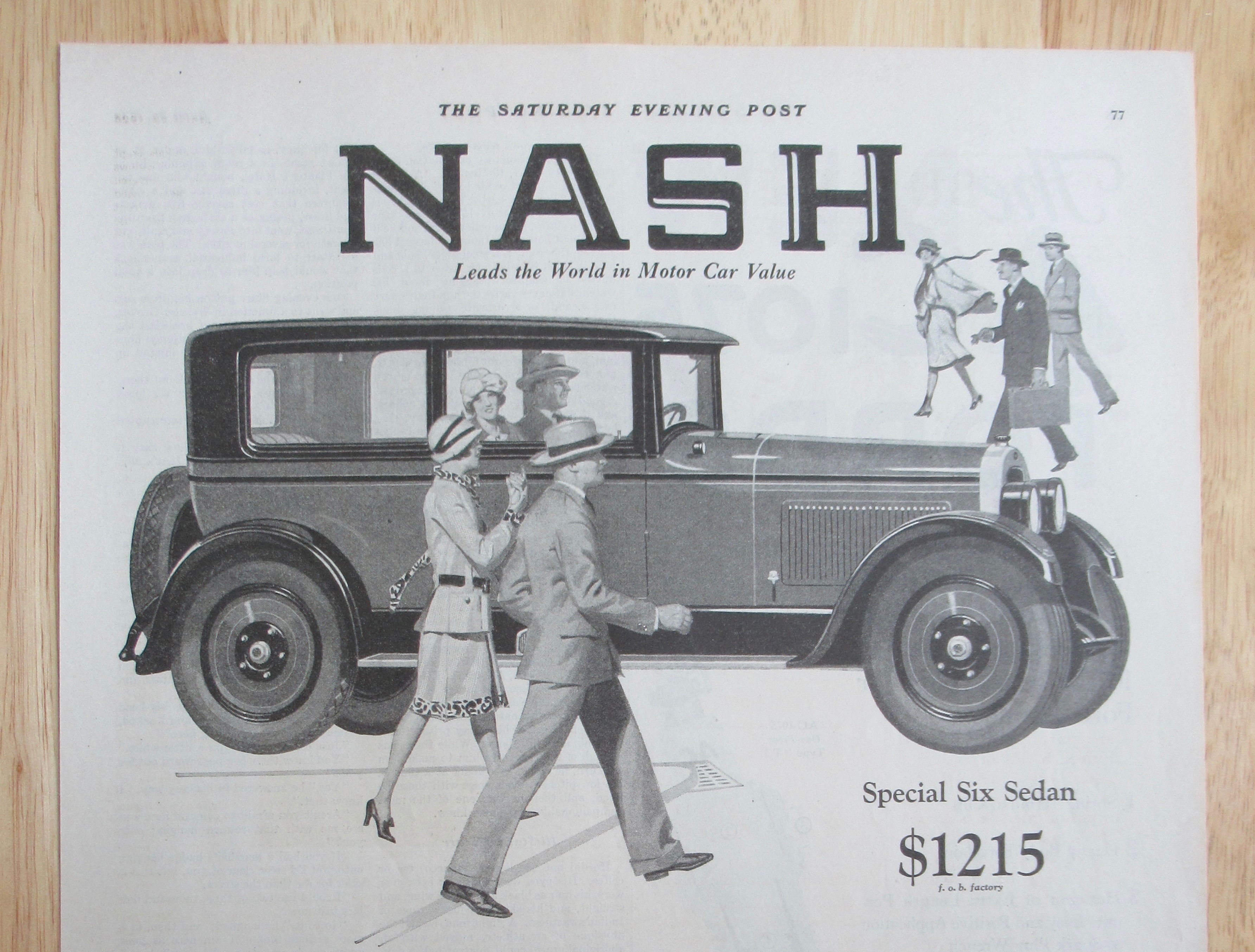 1926 Nash Automobiles with the Special Six Sedan