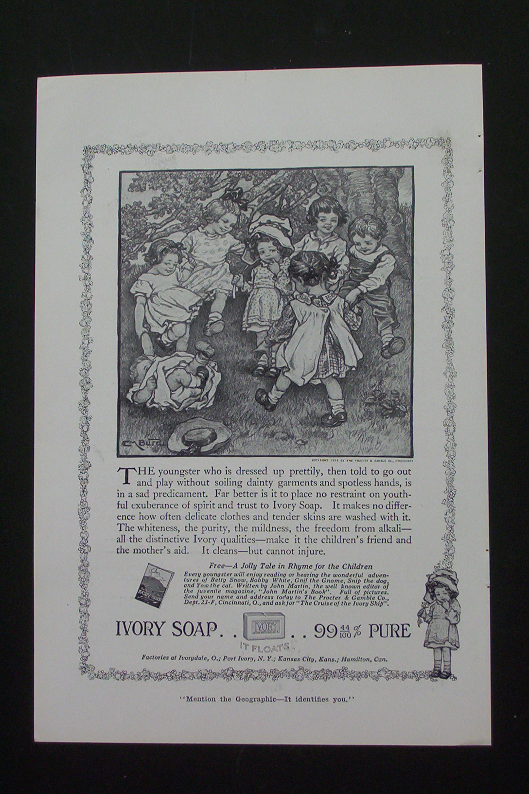 1916 Ivory Soap with Children Playing