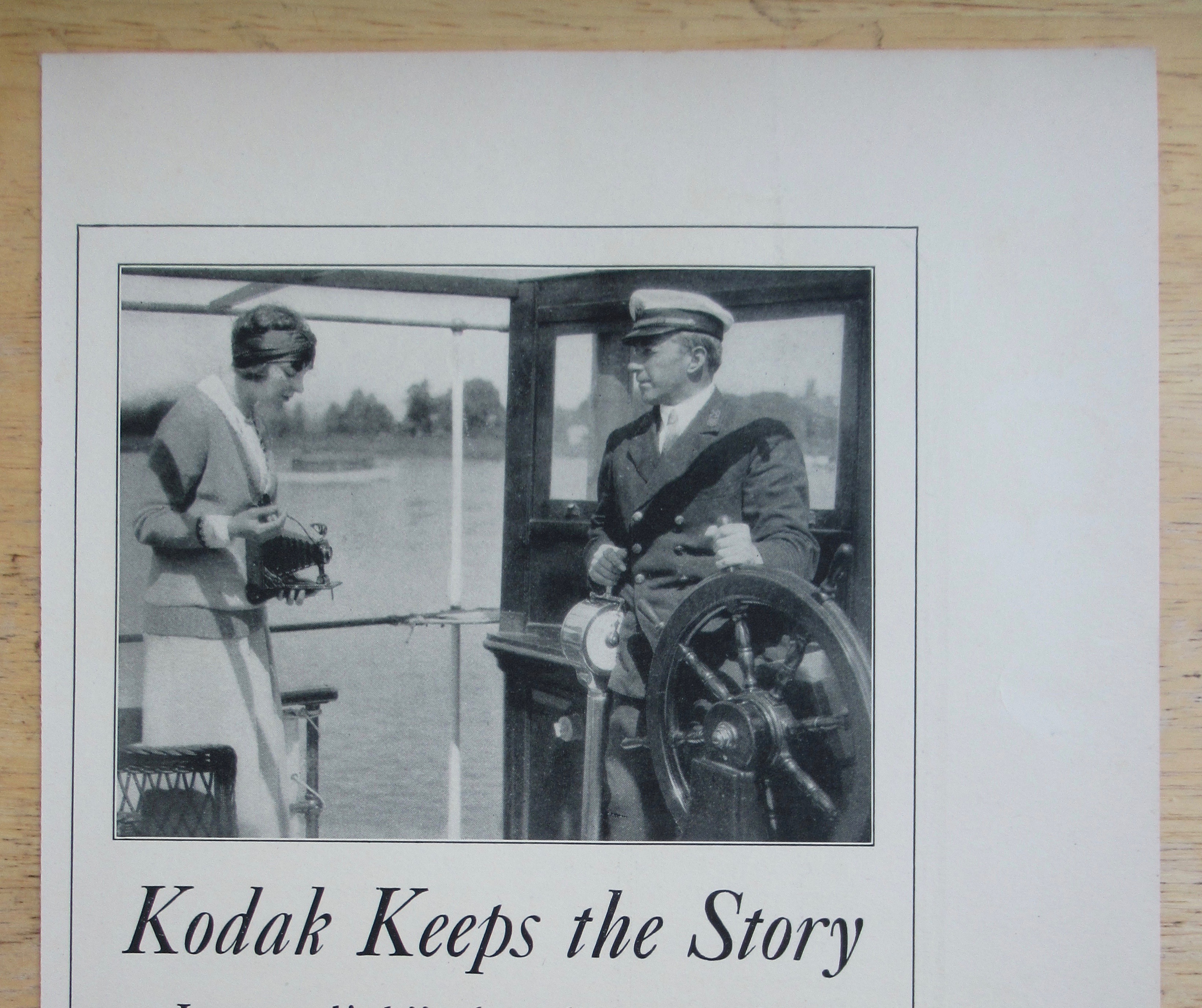 1924 Eastman Kodak Company with Couple on Boat