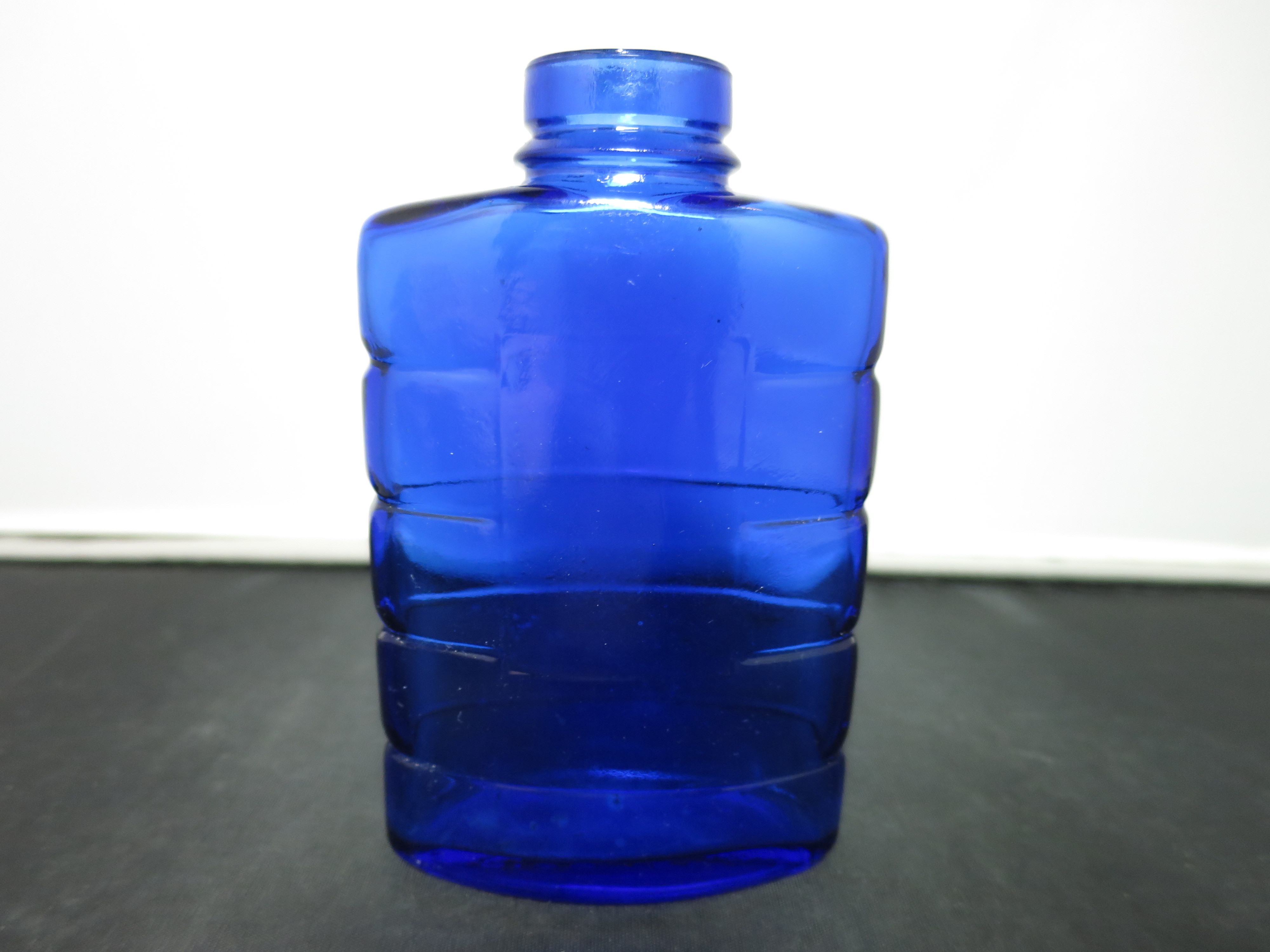 Cobalt Blue Glass Bourjois Evening in Paris Talcum Powder Bottle