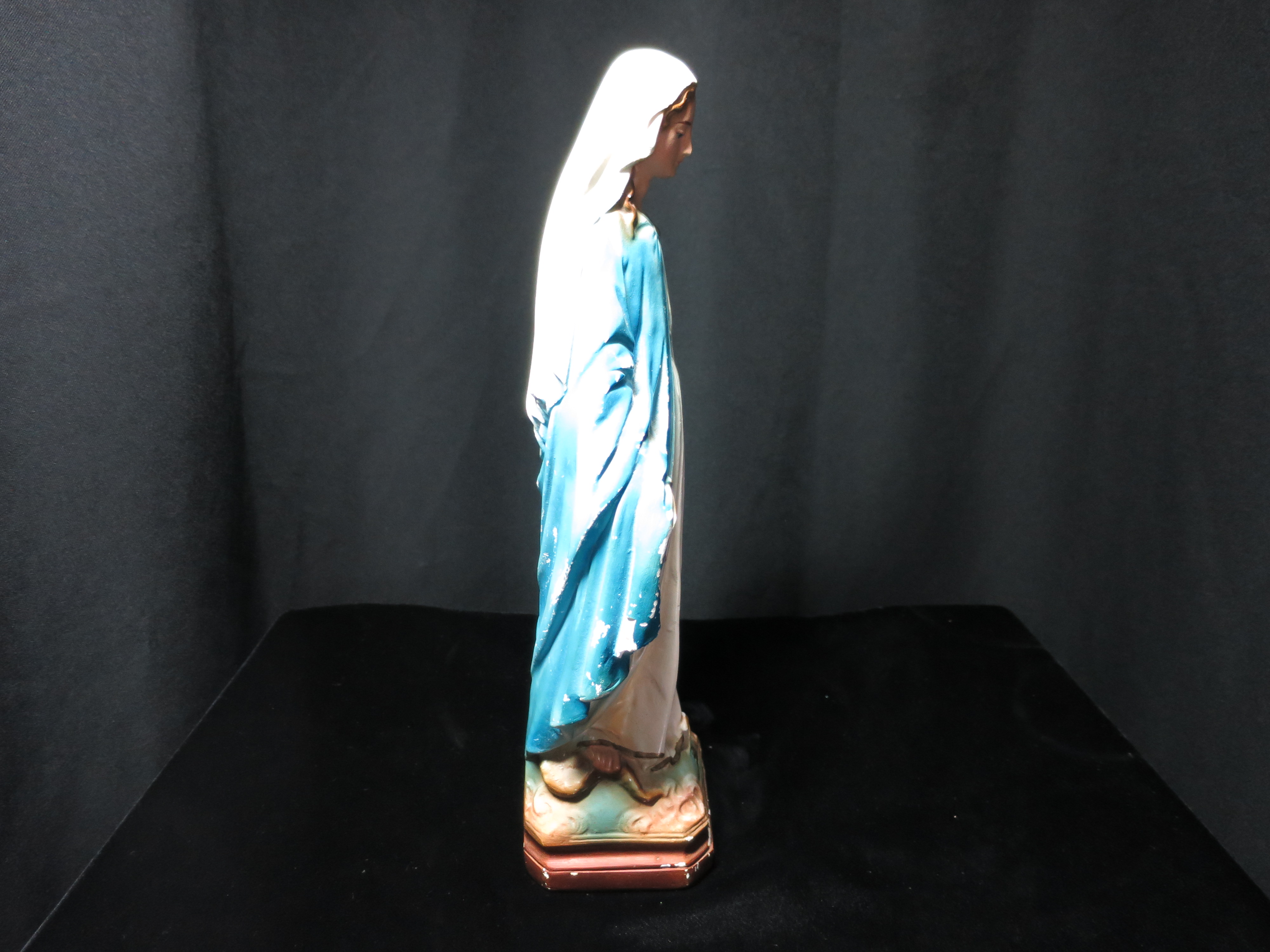 Blessed Virgin Mary Our Lady of Grace Chalkware Statue