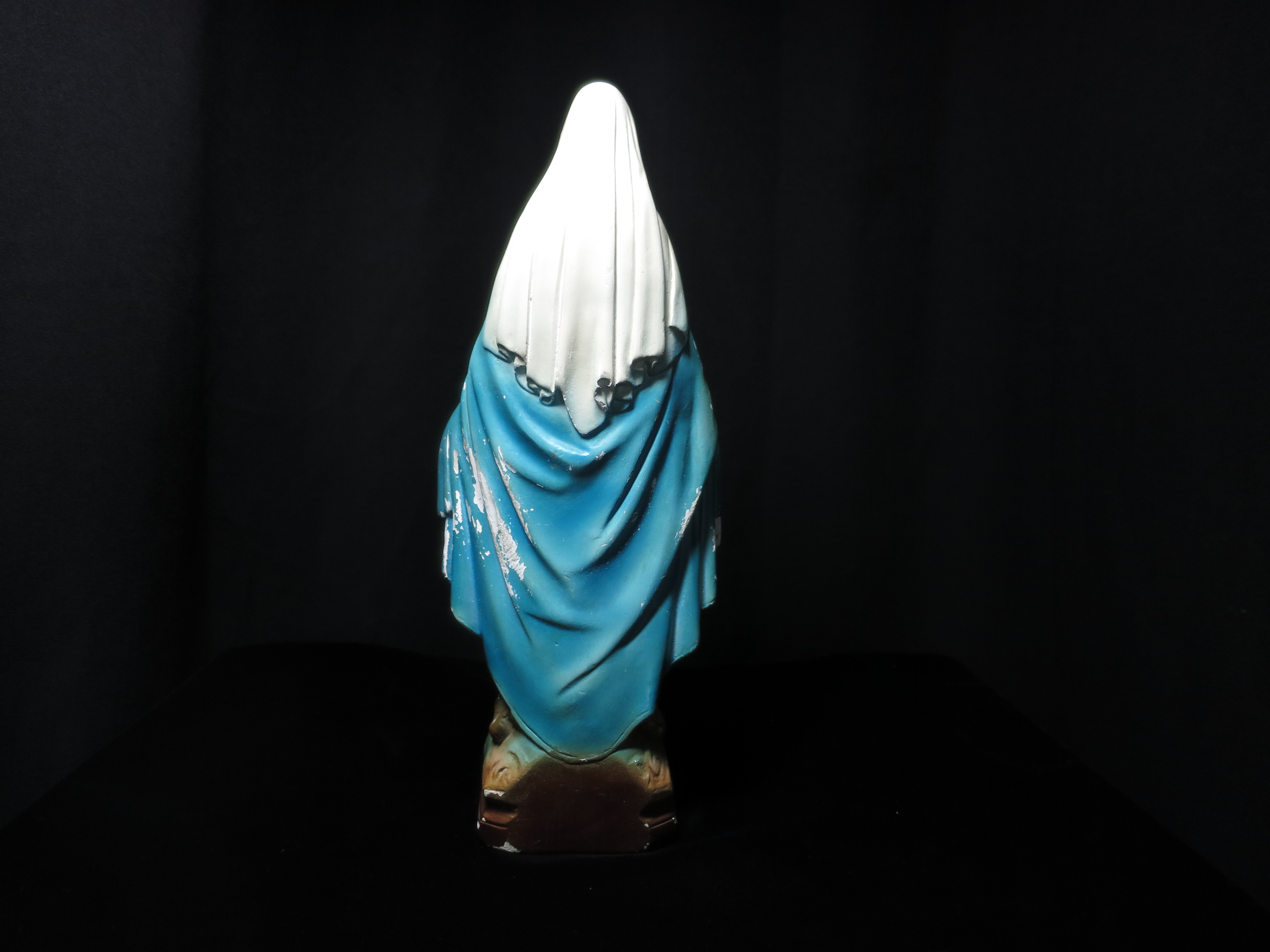 Blessed Virgin Mary Our Lady of Grace Chalkware Statue